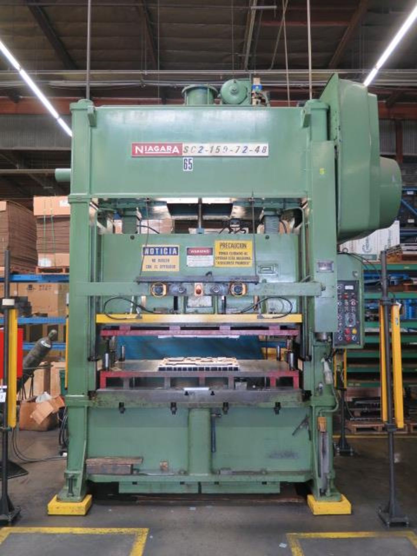 Niagara SC2-150-72-48 150 Ton Straight Side Stamping Press s/n 51268 w/ Niagara Controls, SOLD AS IS