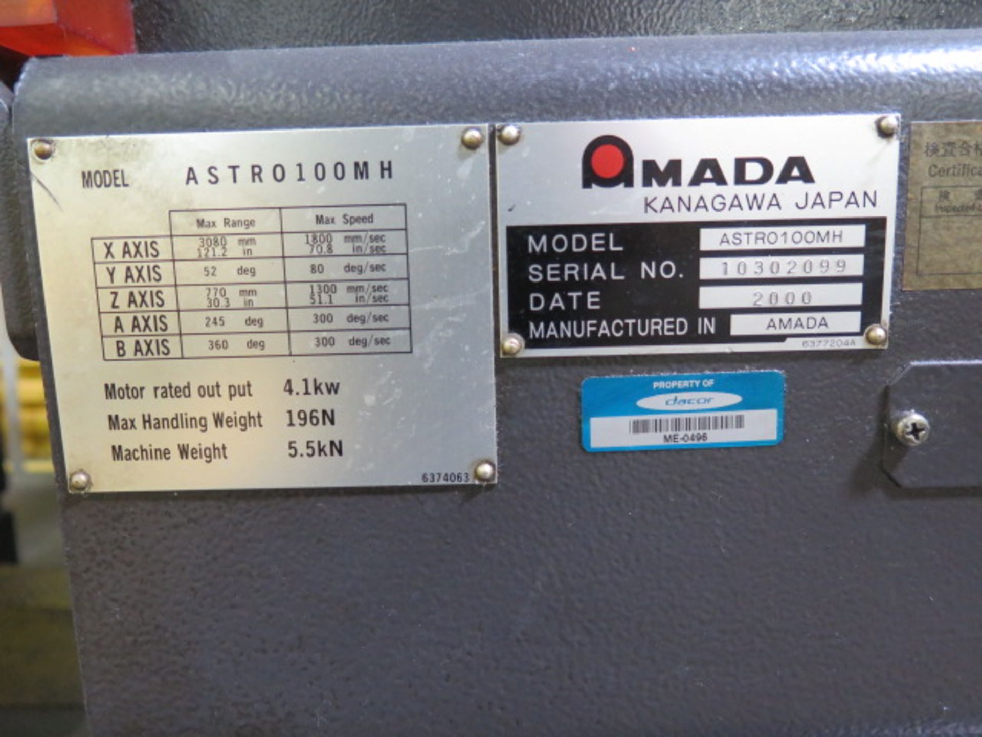 2000 Amada ASTRO-100 mdl.FcxB III-1253 125 Ton x 10' CNC Robotic Bending Cell, SOLD AS IS - Image 25 of 46