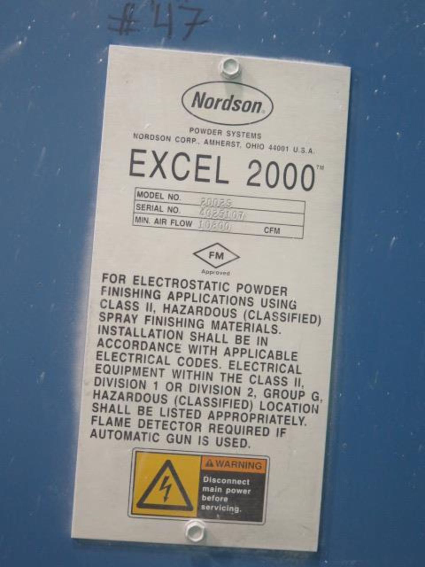 Nordson Porcelain Powder Paint Line -Electrostatic Coating Line For Porcelain mdl. XL2002,SOLD AS IS - Image 36 of 39