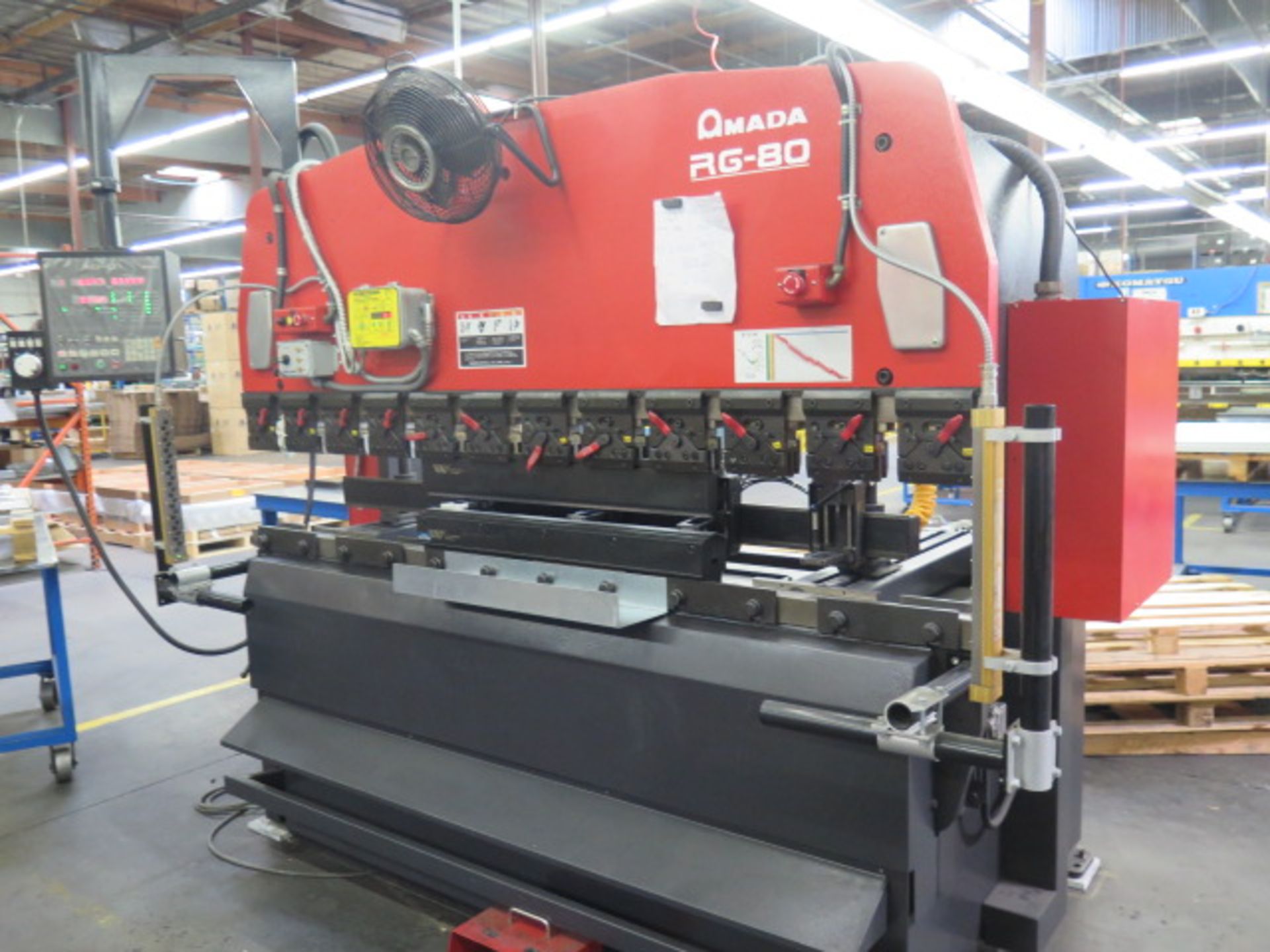 Amada RG-80 80-Ton x 8' CNC Press Brake s/n 804576 w/ Amada NC9-EX II, 8' Bed Length, SOLD AS IS - Image 2 of 12