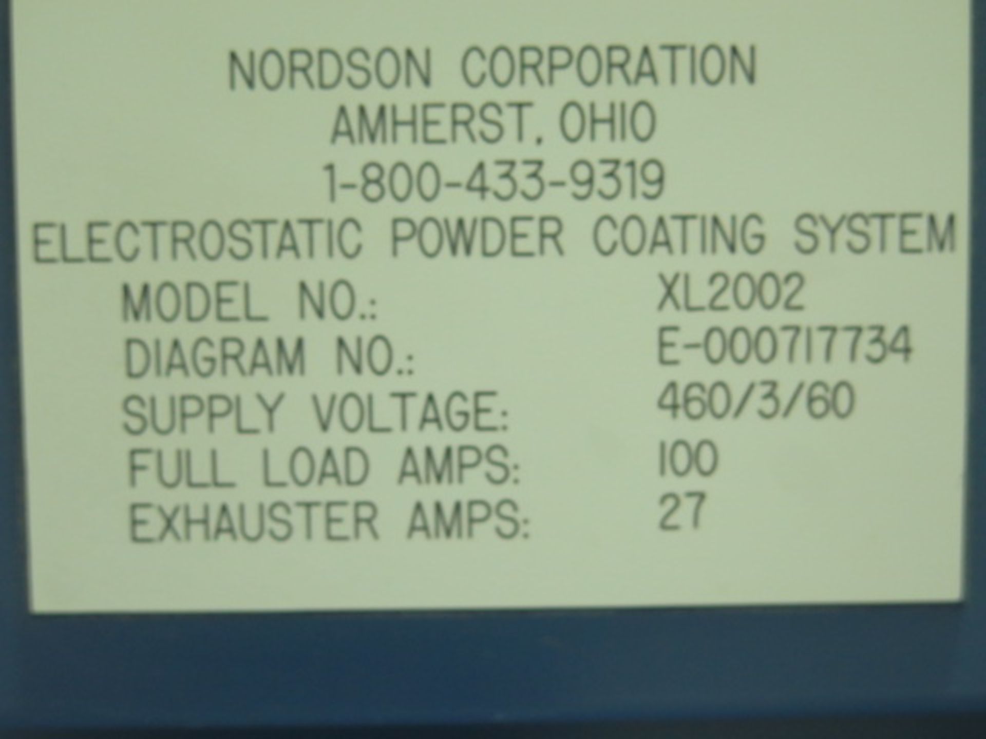 Nordson Porcelain Powder Paint Line -Electrostatic Coating Line For Porcelain mdl. XL2002,SOLD AS IS - Image 37 of 39