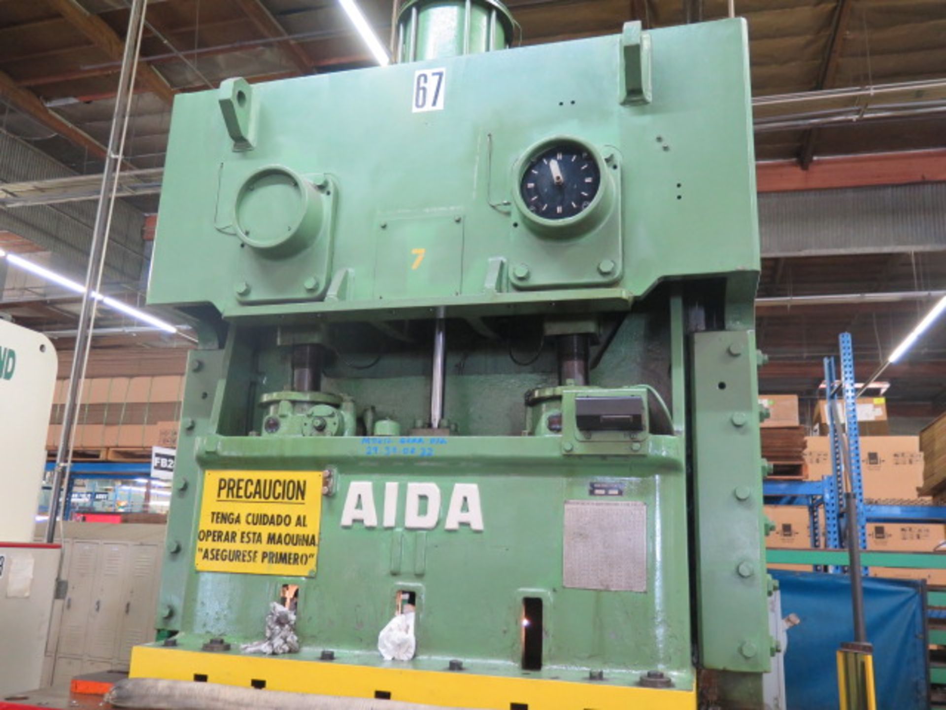 Aida C2-11(2) 110 Ton Hydfraulic Gap Frame Stamping Press s/n 10511-0454 w/Aida Controls, SOLD AS IS - Image 7 of 18