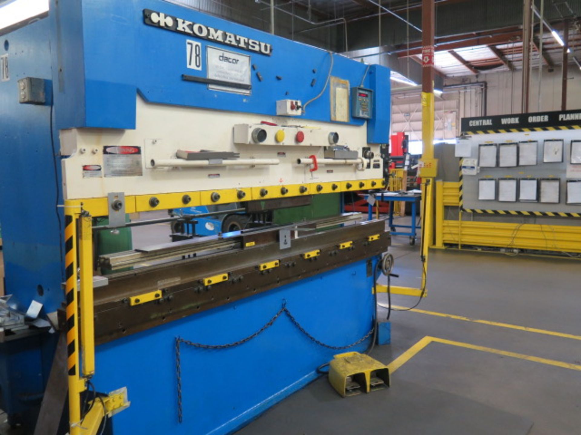 Komatsu PHS 50X255 50-Ton x 100" CNC Press Brake s/n 10054 w/ Autogauge G24 Controls, SOLD AS IS - Image 3 of 14