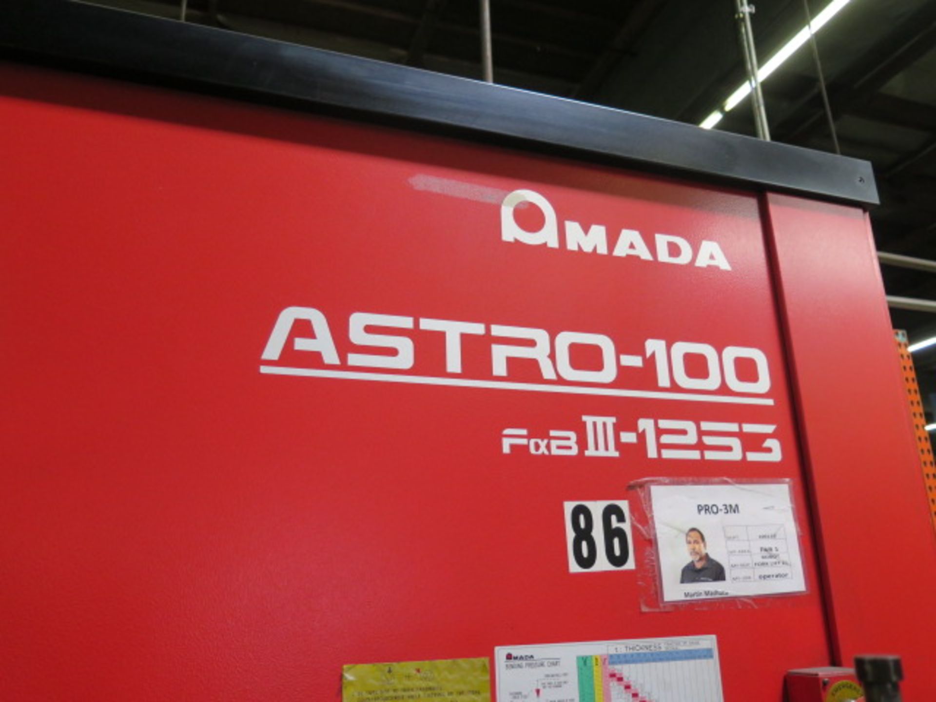 2000 Amada ASTRO-100 mdl.FcxB III-1253 125 Ton x 10' CNC Robotic Bending Cell, SOLD AS IS - Image 14 of 46