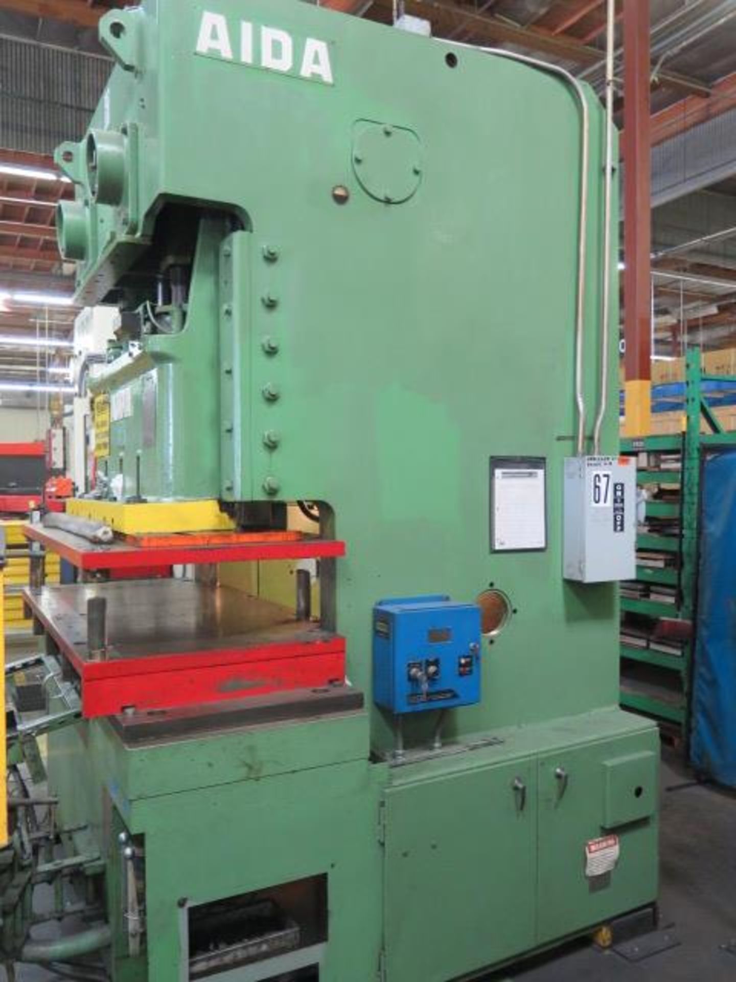 Aida C2-11(2) 110 Ton Hydfraulic Gap Frame Stamping Press s/n 10511-0454 w/Aida Controls, SOLD AS IS - Image 14 of 18