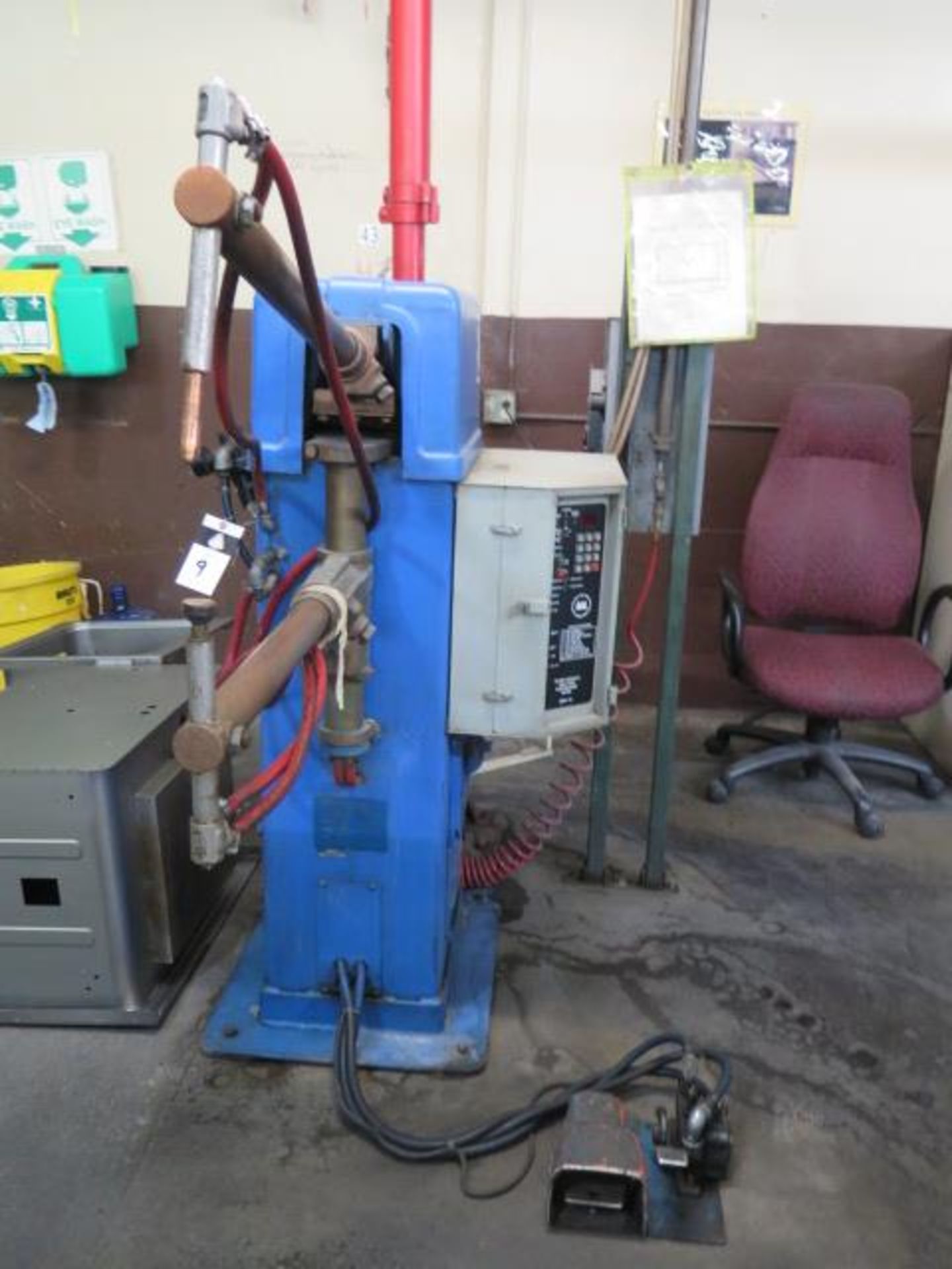 Acme Type 8-24-30 30kVA Spot Welder s/n 2581 w/ iii Resistance Welding Controls SOLD AS-IS