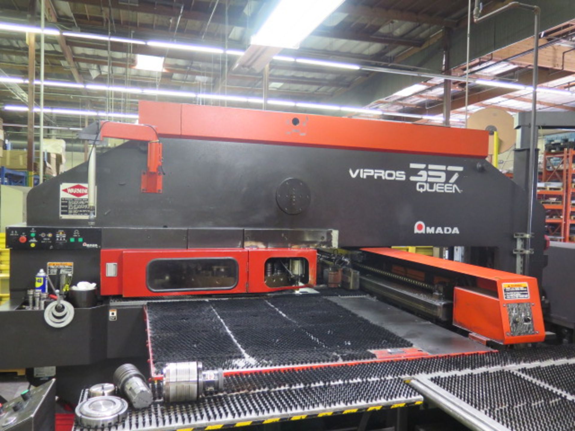 2001 Amada VIPROS 357 QUEEN 30-Ton 58-Starion CNC Turret Punch s/n AVQ57208 w/ Fanuc 18, SOLD AS IS - Image 9 of 34