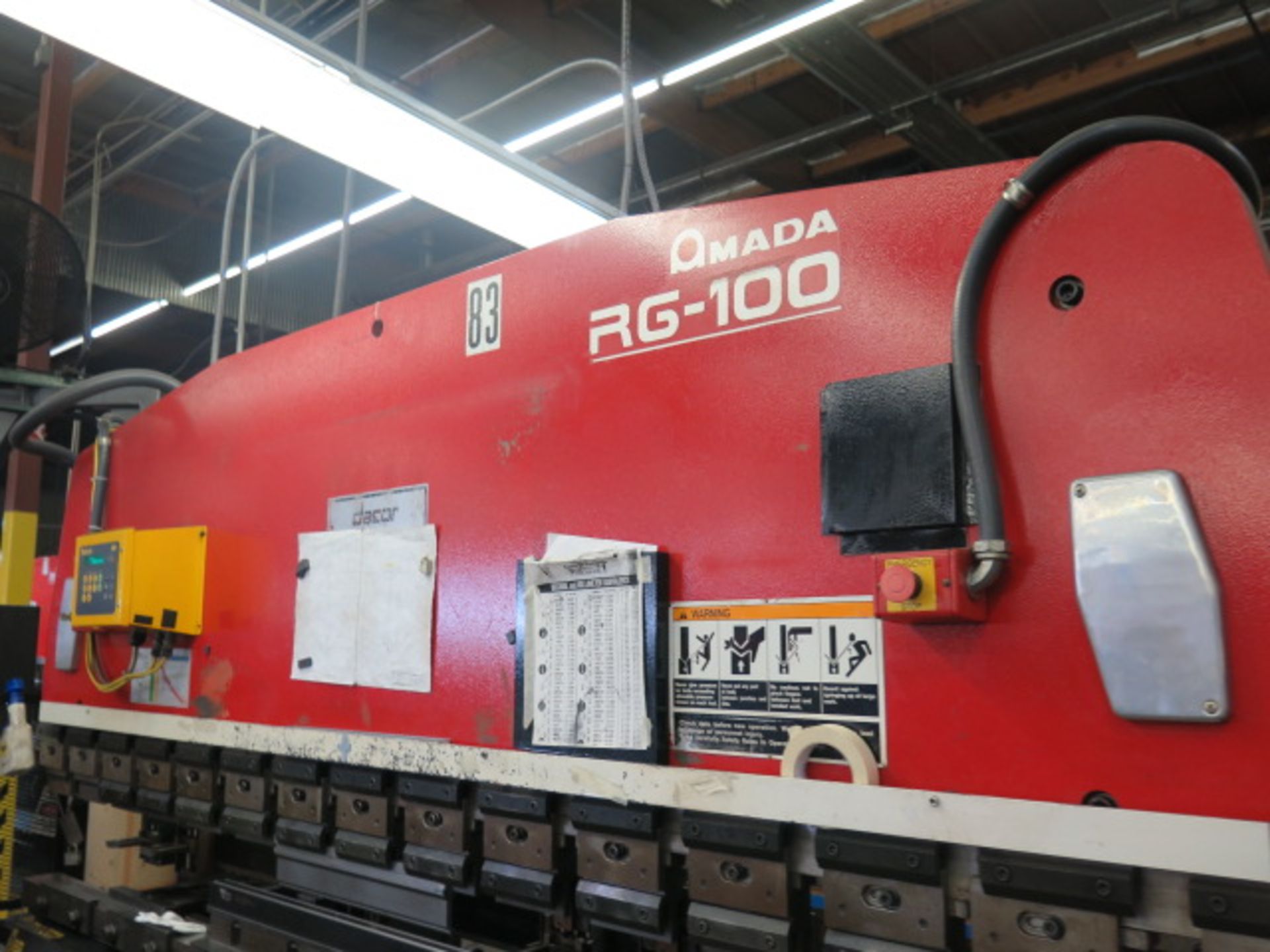 Amada RG-100 100-Ton x 10' CNC Press Brake s/n 106092 w/ Amada NC9-EX II Controls, SOLD AS IS - Image 9 of 19