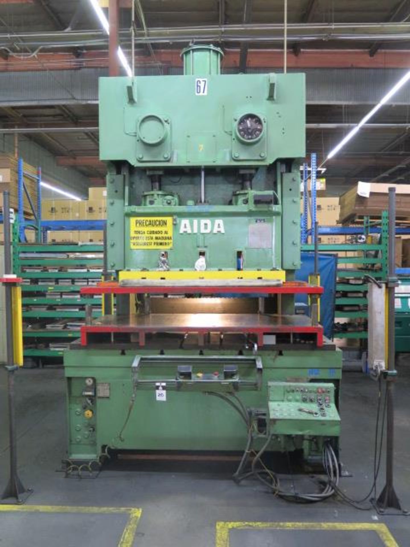 Aida C2-11(2) 110 Ton Hydfraulic Gap Frame Stamping Press s/n 10511-0454 w/Aida Controls, SOLD AS IS