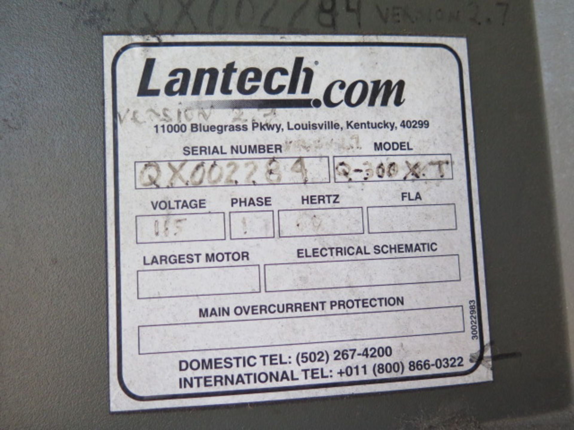 Lantech Q-300 XT Automatic Pallet Wrapper s/n QX002284 (SOLD AS-IS - NO WARRANTY) - Image 9 of 9