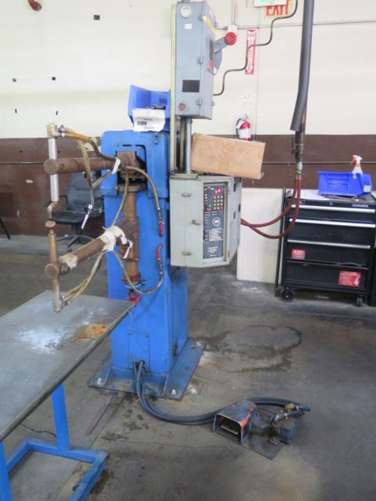 Acme Type 2-24-30 30kVA Spot Welder s/n 7384 w/ iii Resistance Welding Controls (SOLD AS-IS - NO WA