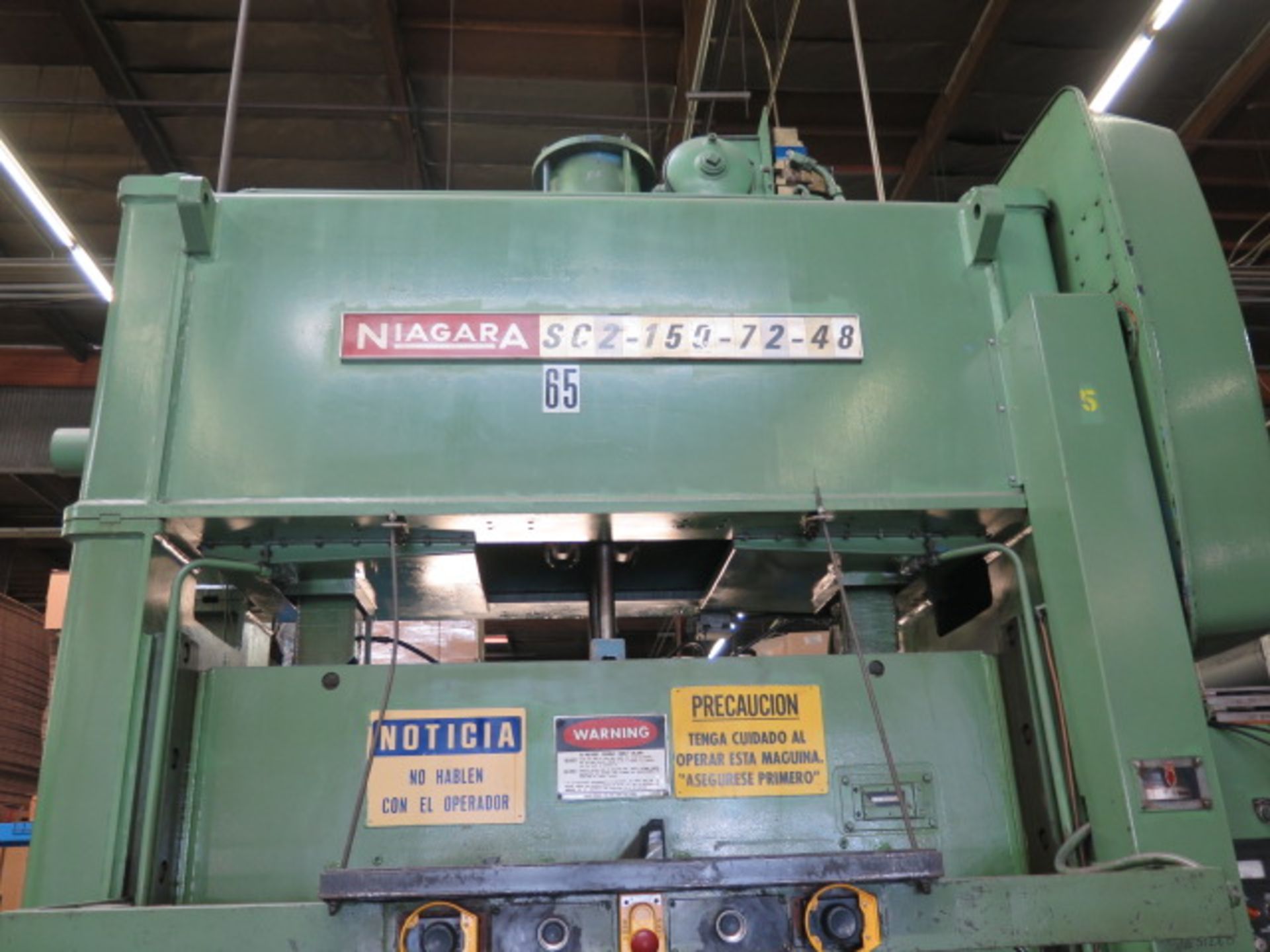 Niagara SC2-150-72-48 150 Ton Straight Side Stamping Press s/n 51268 w/ Niagara Controls, SOLD AS IS - Image 11 of 18