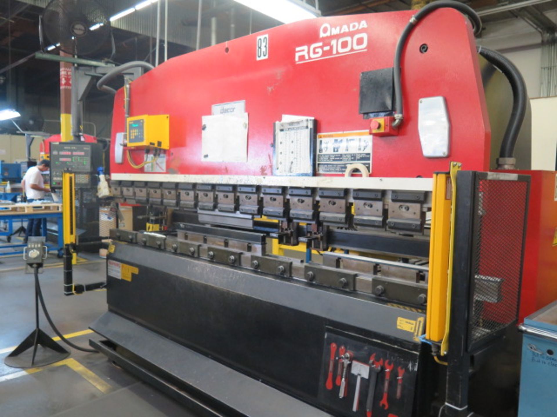 Amada RG-100 100-Ton x 10' CNC Press Brake s/n 106092 w/ Amada NC9-EX II Controls, SOLD AS IS - Image 3 of 19