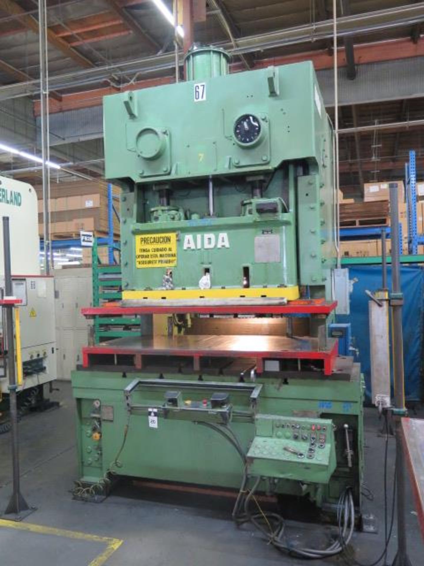 Aida C2-11(2) 110 Ton Hydfraulic Gap Frame Stamping Press s/n 10511-0454 w/Aida Controls, SOLD AS IS - Image 2 of 18