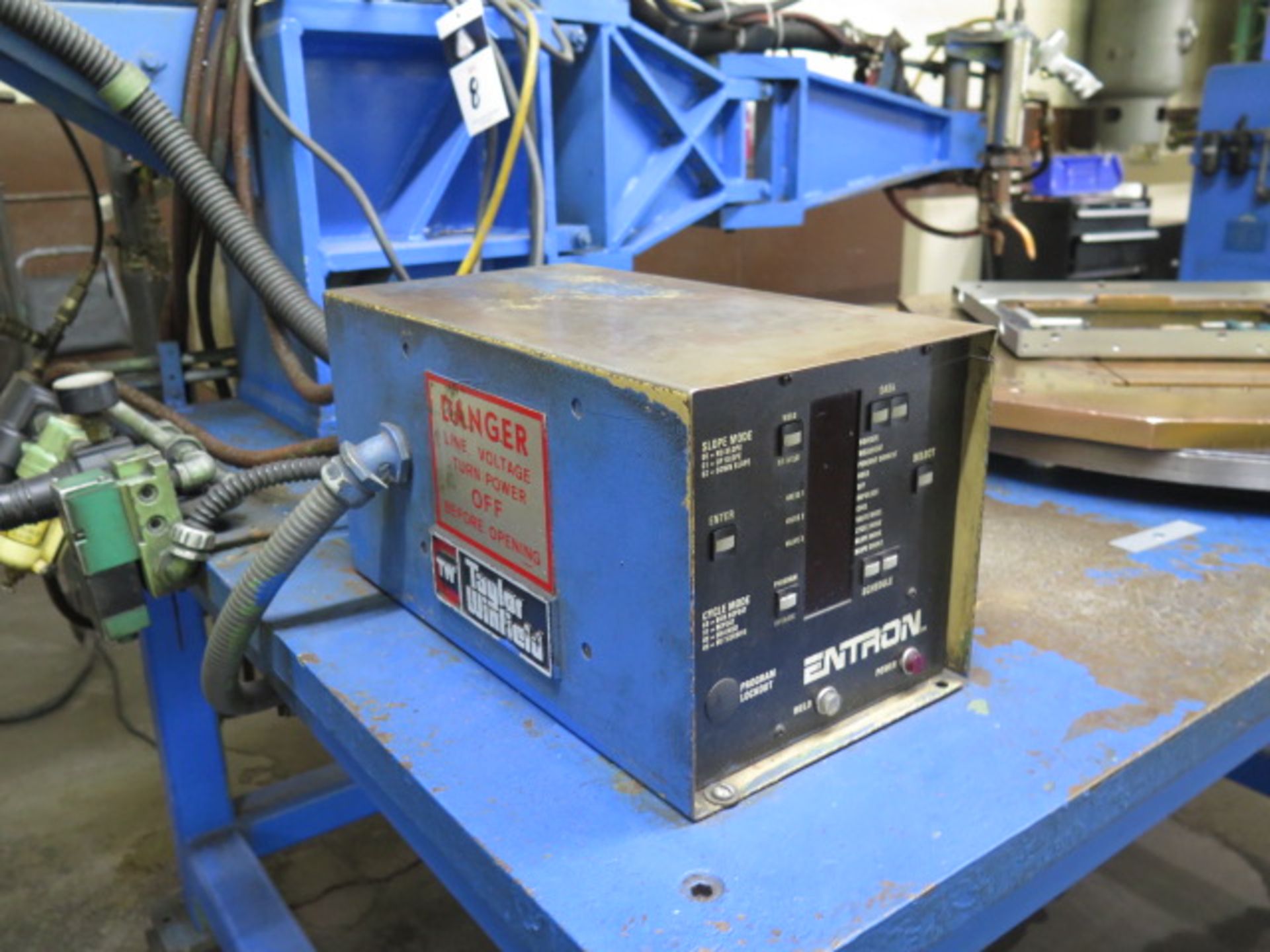 Taylor Winfield Rotary Style Spot Welder w/ Entron Resistance Welding,36" Dia Turn-Table, SOLD AS IS - Image 8 of 11