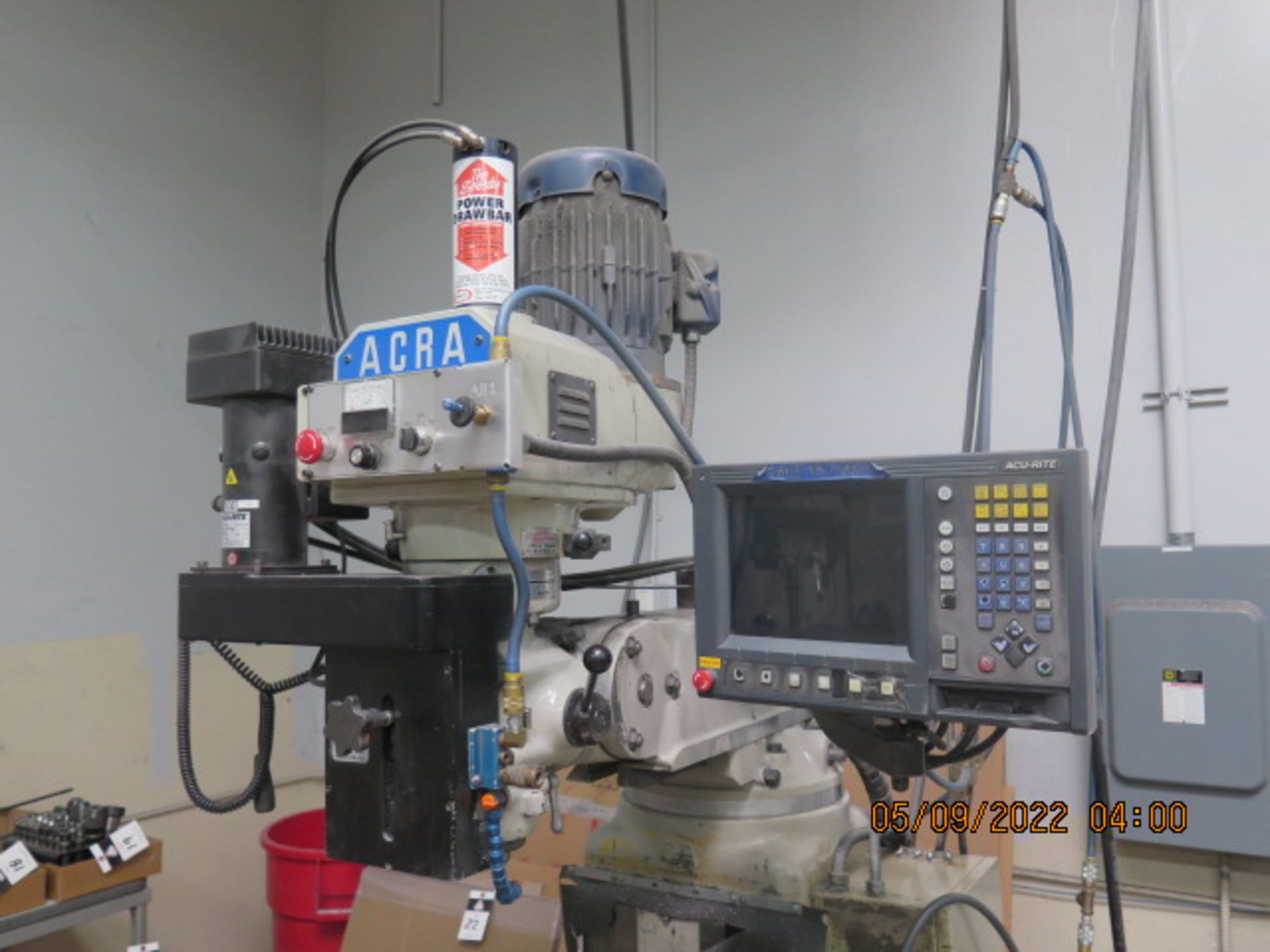 Acra AM3 VVA 3-Axis CNC Vertical Mill s/n 0602183 w/ Acu-Rite CNC, (HAS “Z” FAULT ERROR, SOLD AS IS - Image 4 of 12