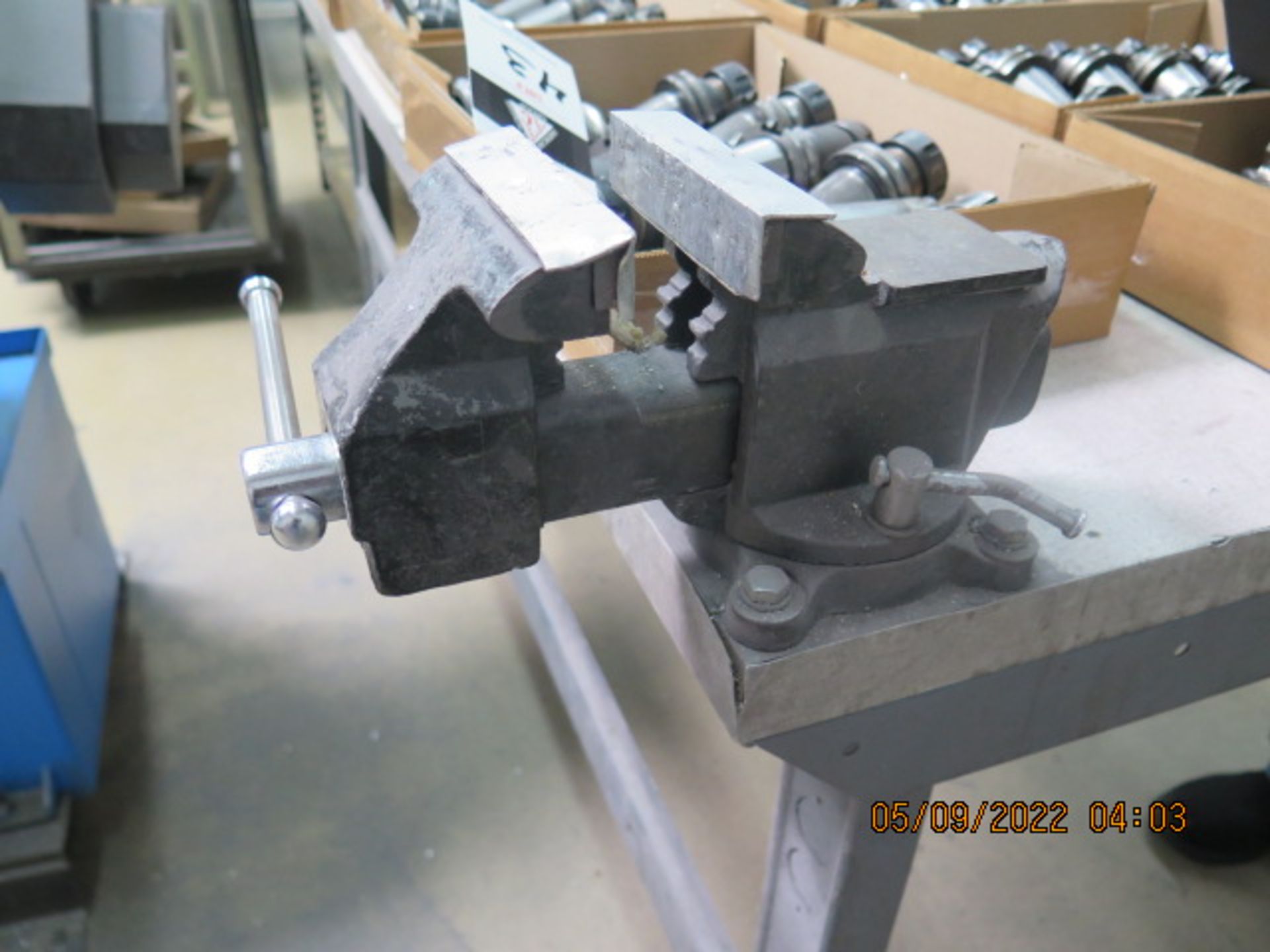 40-Taper Tooling Blocks (2), 4" Bench Vise and Work Bench (SOLD AS-IS - NO WARRANTY) - Image 4 of 4