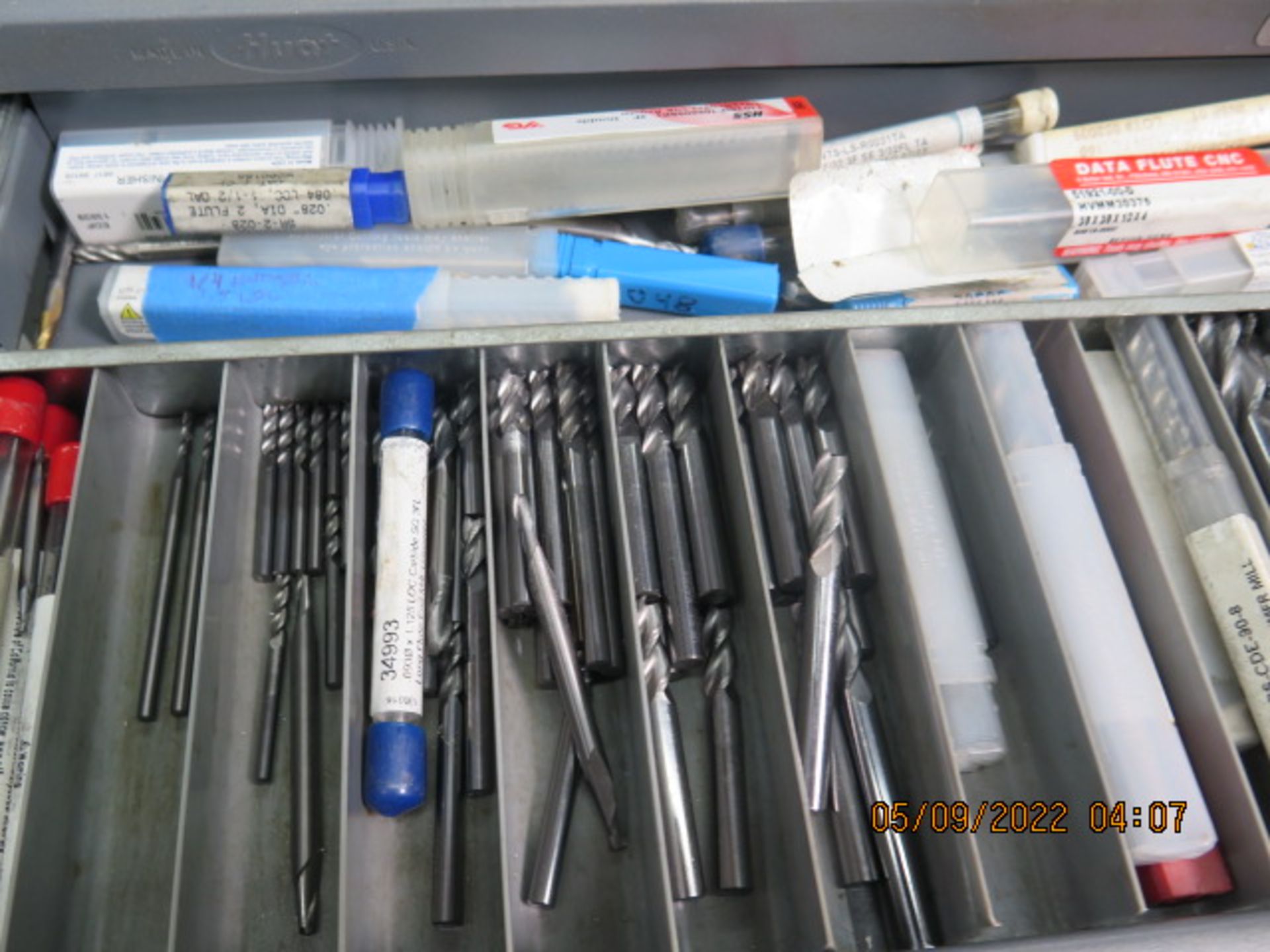 Huot Endmill Cabinet w/ Carbide Endmills (SOLD AS-IS - NO WARRANTY) - Image 8 of 10