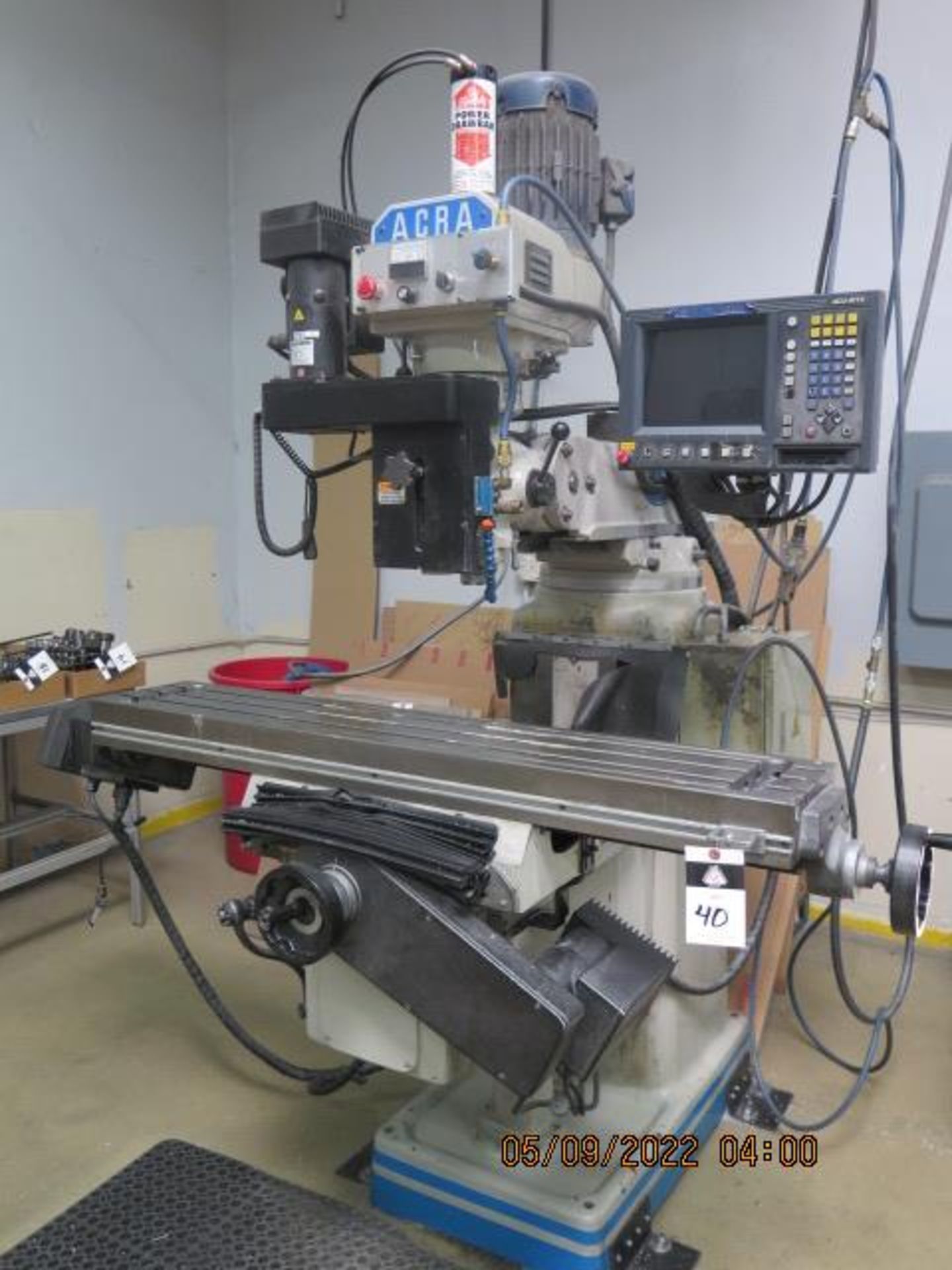 Acra AM3 VVA 3-Axis CNC Vertical Mill s/n 0602183 w/ Acu-Rite CNC, (HAS “Z” FAULT ERROR, SOLD AS IS - Image 2 of 12