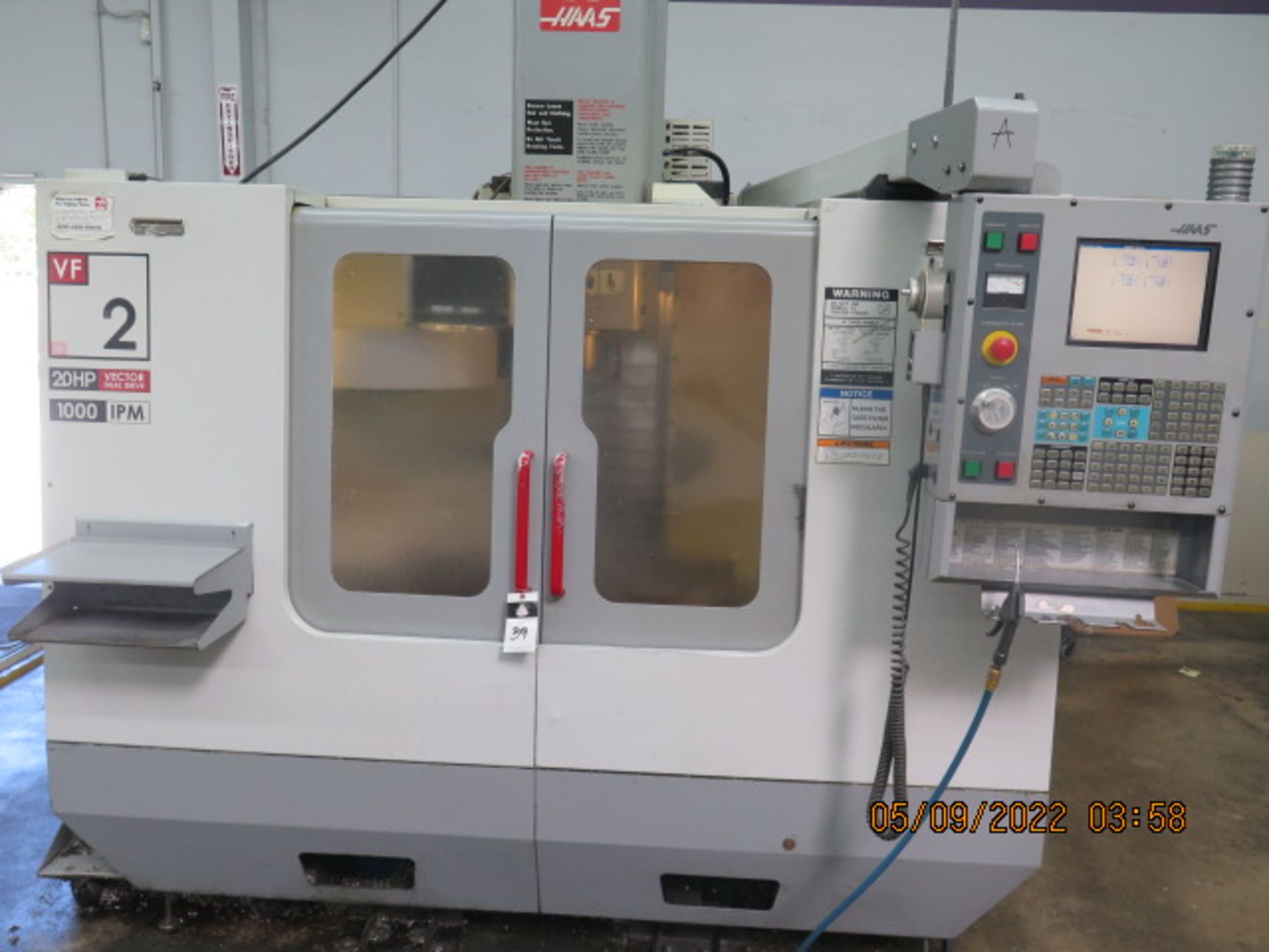 2004 Haas VF-2D CNC VMC s/n 36381 w/ Haas Controls, Hand Wheel, 20-Station ATC, SOLD AS IS