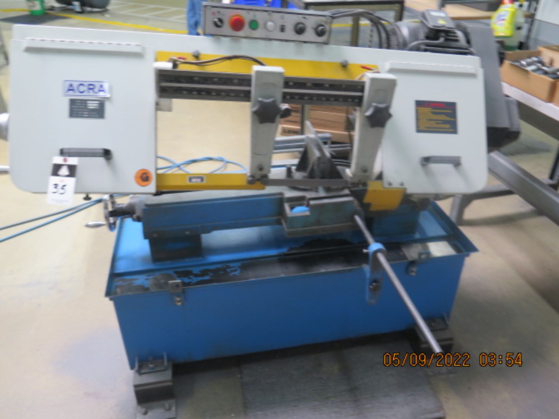 Acra RF-1018SV 10” Horizontal Miter Band Saw s/n 59H1631 w/ Manual Clamping, Work Stop, SOLD AS IS - Image 2 of 8