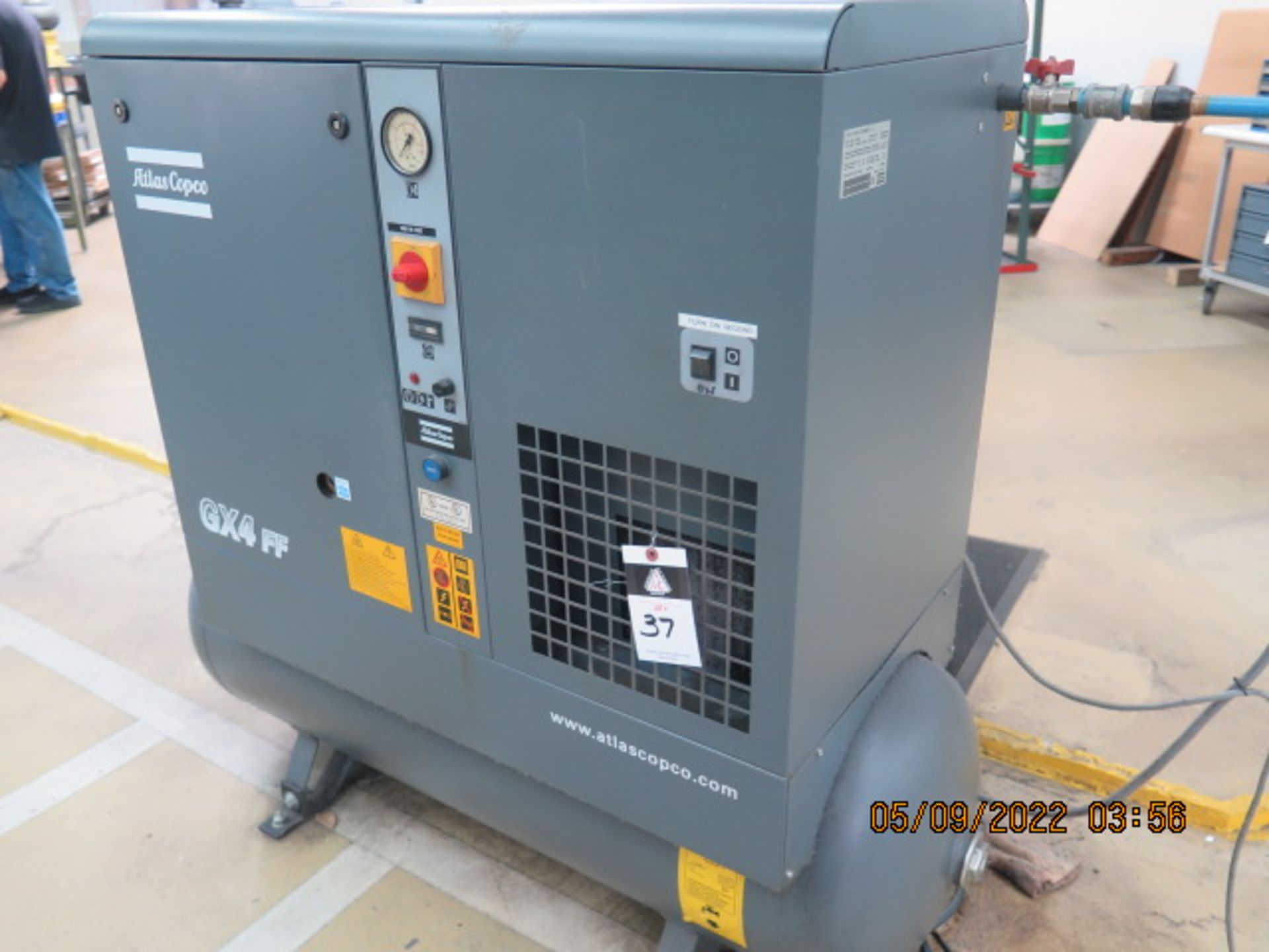 2004 Atlas Copco GX4 FF CSA/UL 5Hp Rotary Air Comp s/n AII643096 w/ Built-In Air Dryer, SOLD AS IS - Image 3 of 9