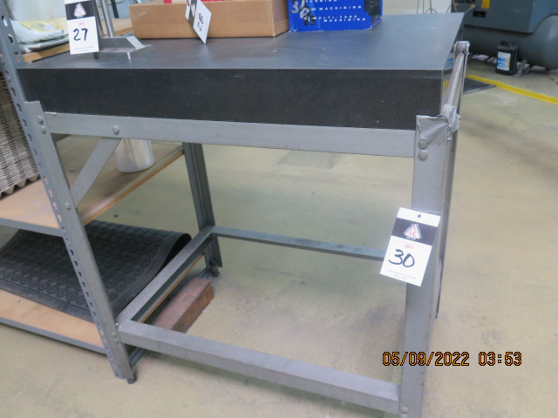 24" x 36" x 4" Granite Surface Plate w/ Stand (SOLD AS-IS - NO WARRANTY)
