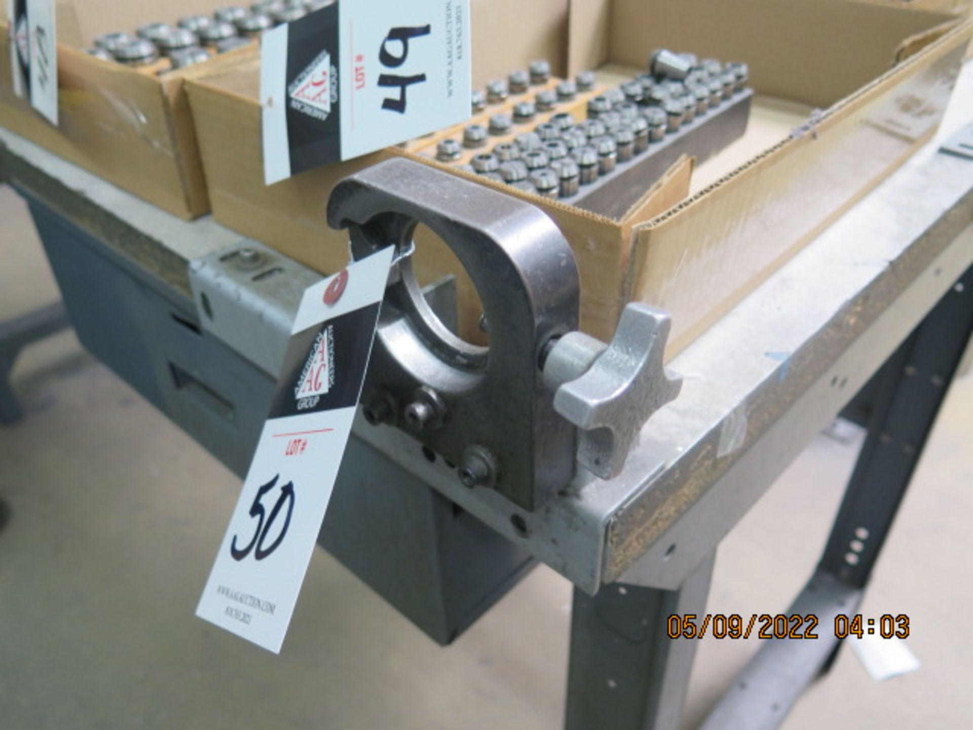 40-Taper Tooling Blocks (2), 4" Bench Vise and Work Bench (SOLD AS-IS - NO WARRANTY) - Image 2 of 4