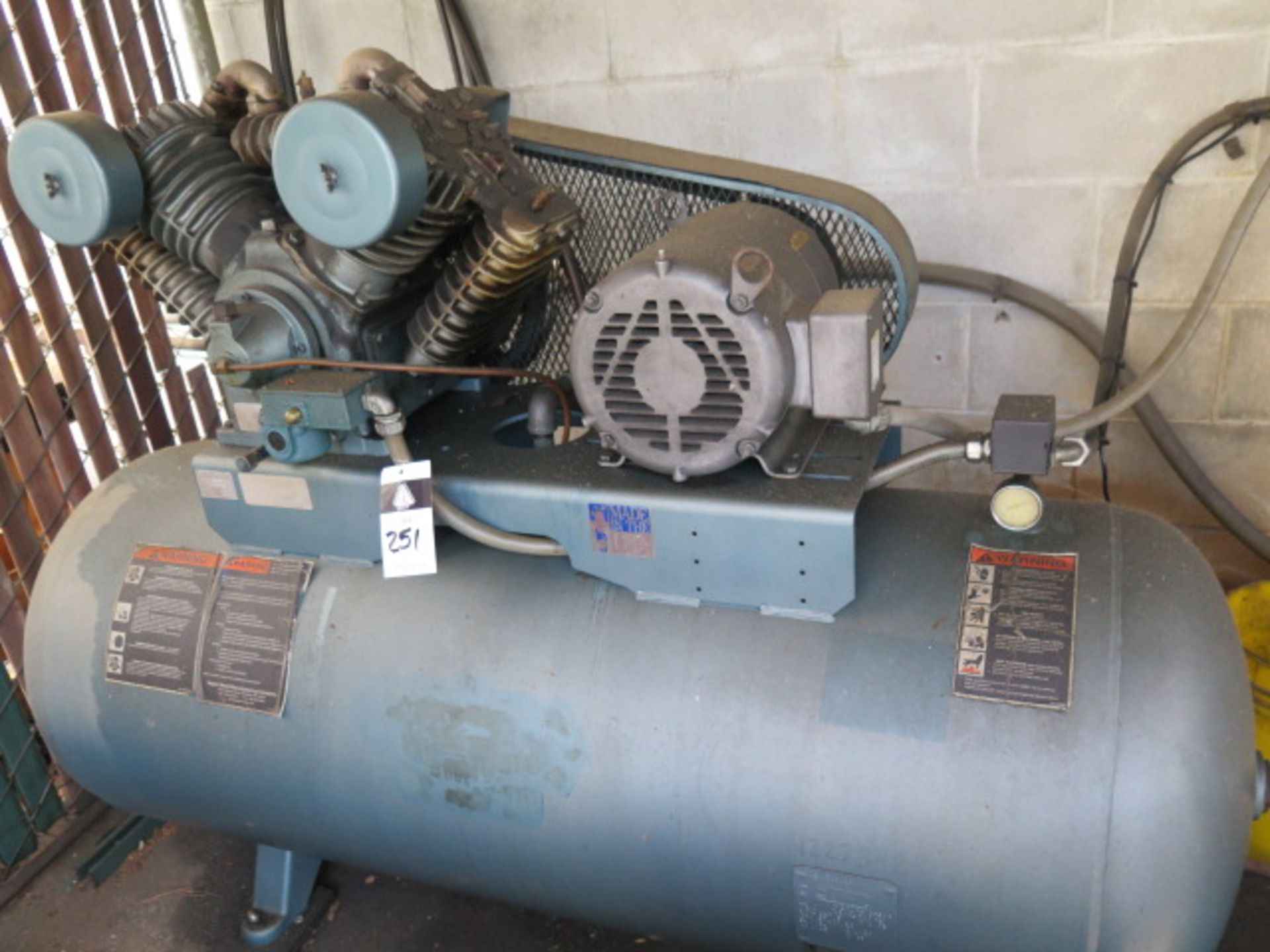 10Hp Horizontal Air Compressor w/ 2-Stage Pump, 80 Gallon Tank (SOLD AS-IS - NO WARRANTY) - Image 2 of 6