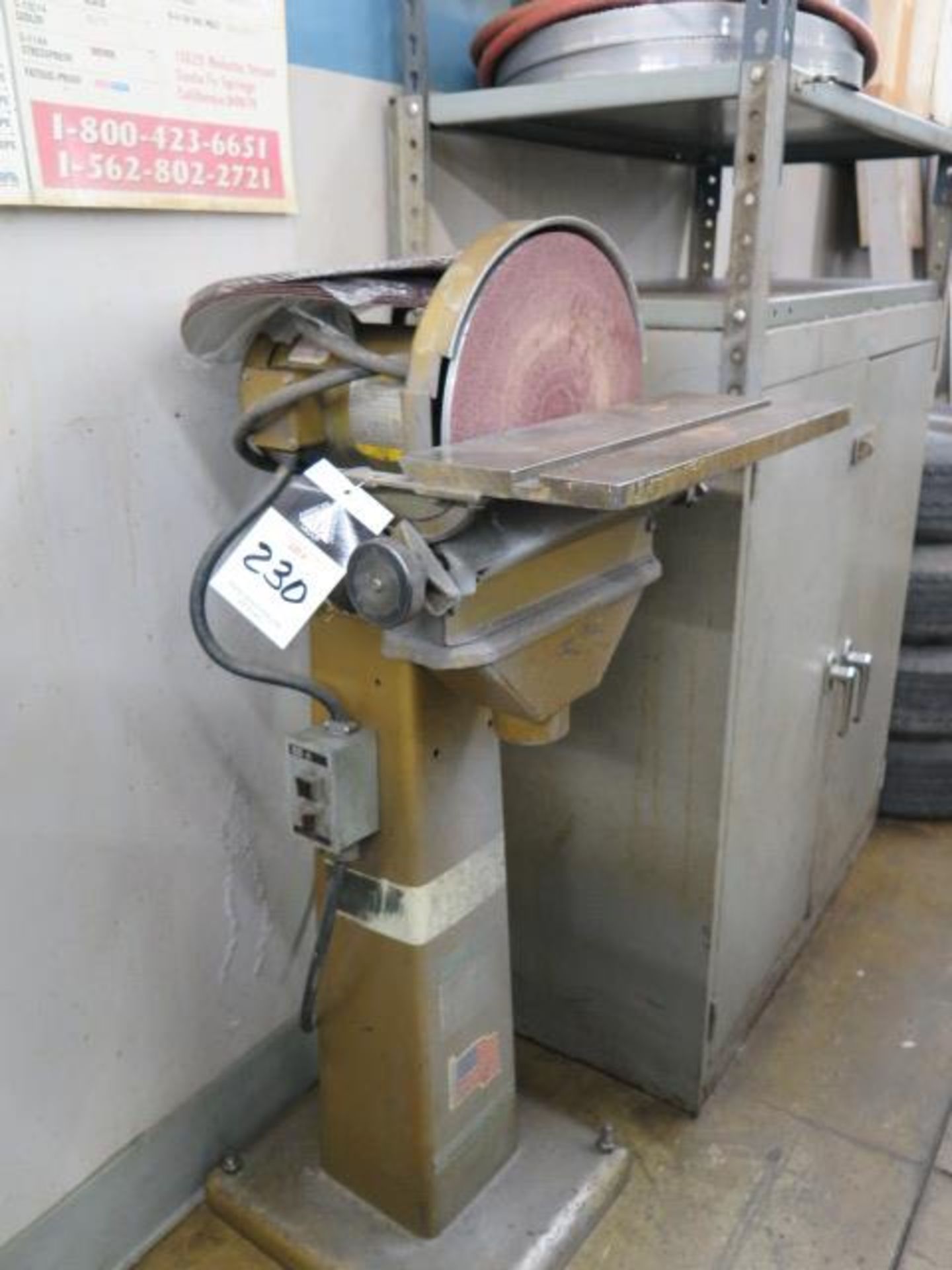 Kalamazoo 12" Pedestal Disc Sander (SOLD AS-IS - NO WARRANTY)