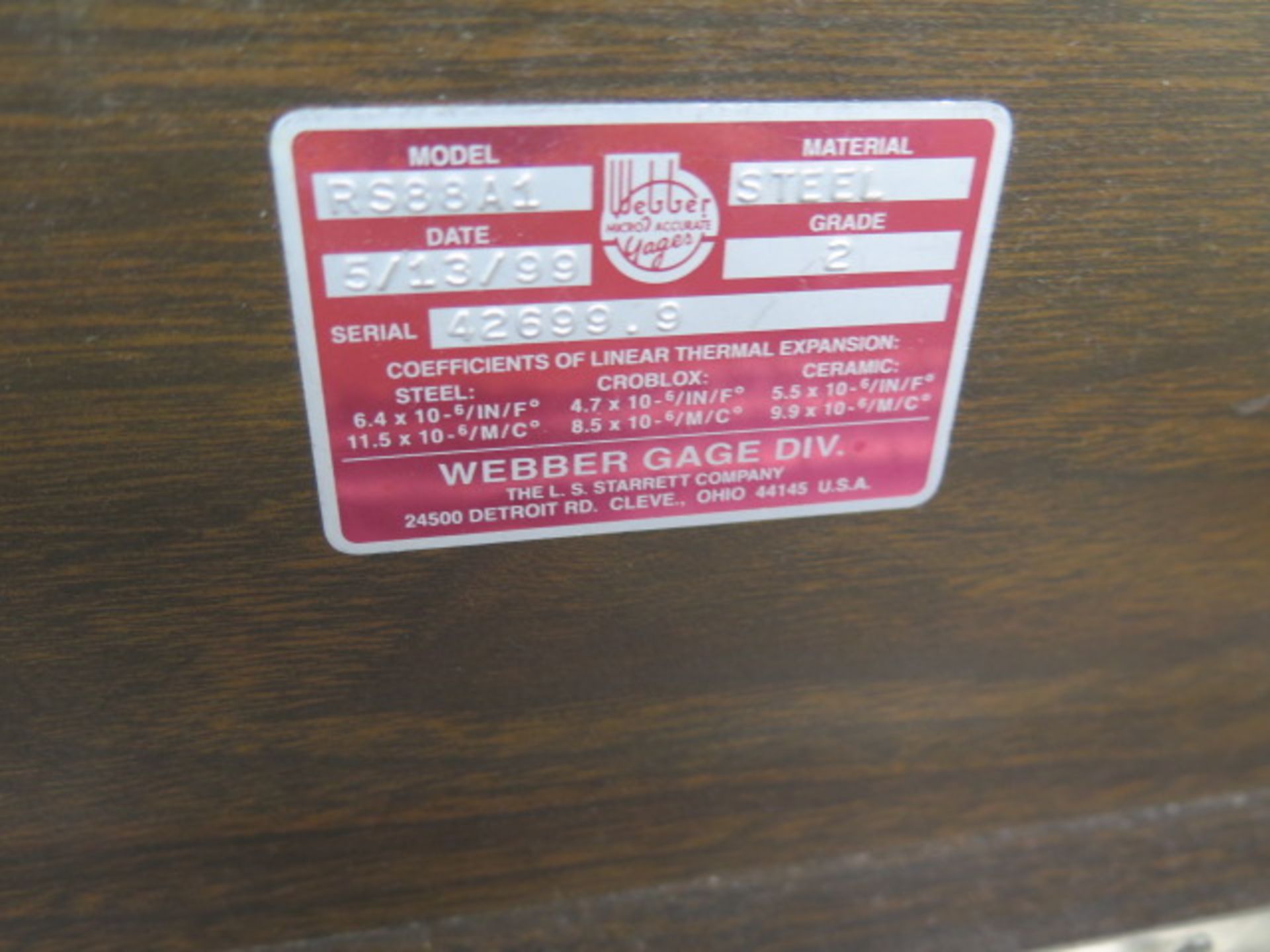 Starrett Gage Block Set (SOLD AS-IS - NO WARRANTY) - Image 4 of 4