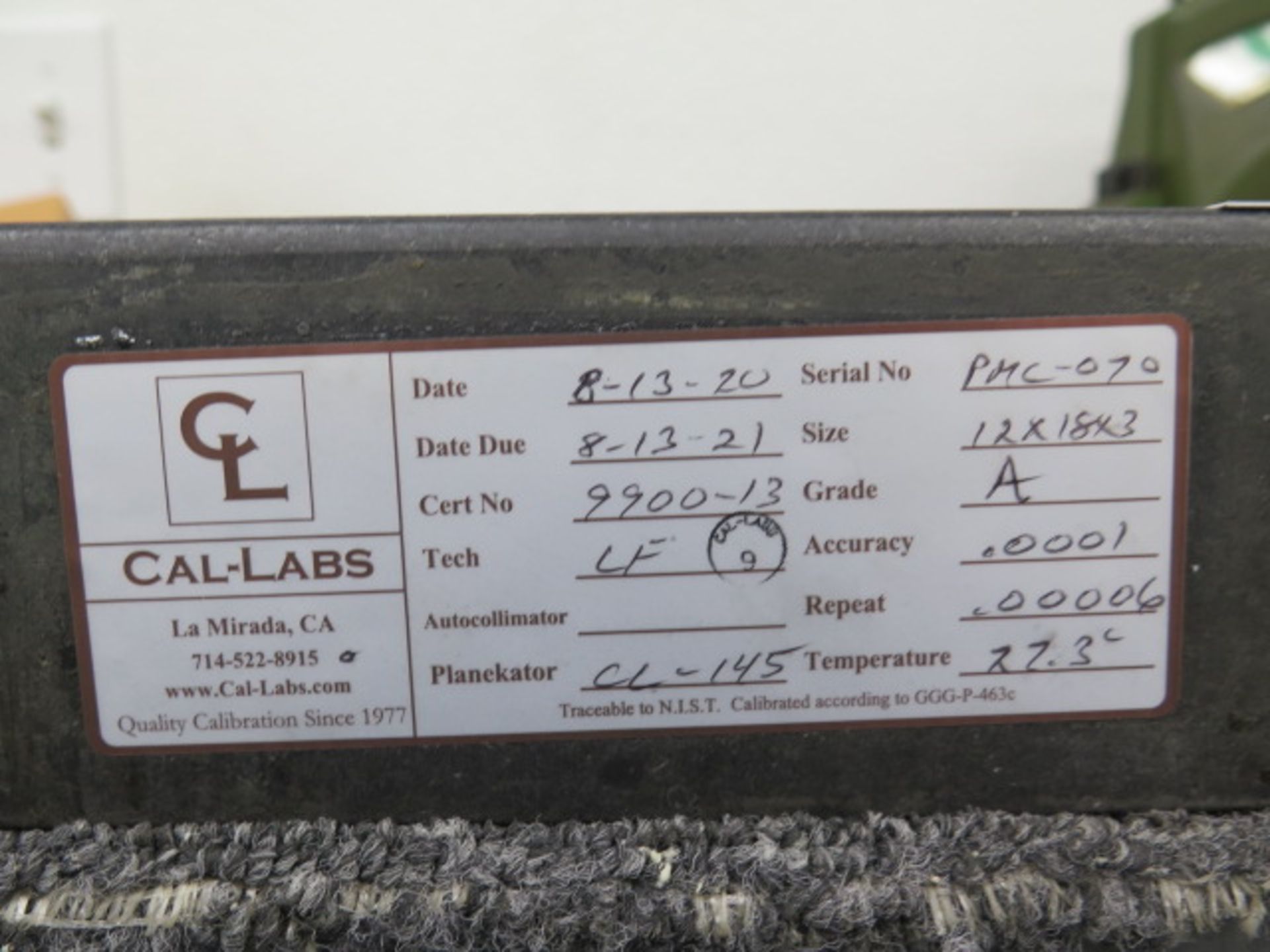 12" x 18" x 3" Granite Surface Plate (SOLD AS-IS - NO WARRANTY) - Image 3 of 3