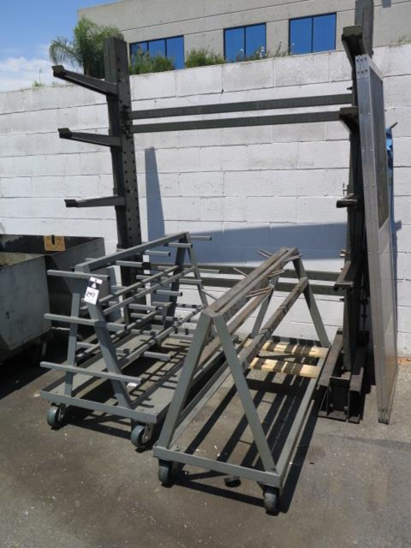 Canitlever Material Rack and (2) Rolling Material Carts (SOLD AS-IS - NO WARRANTY) - Image 2 of 6