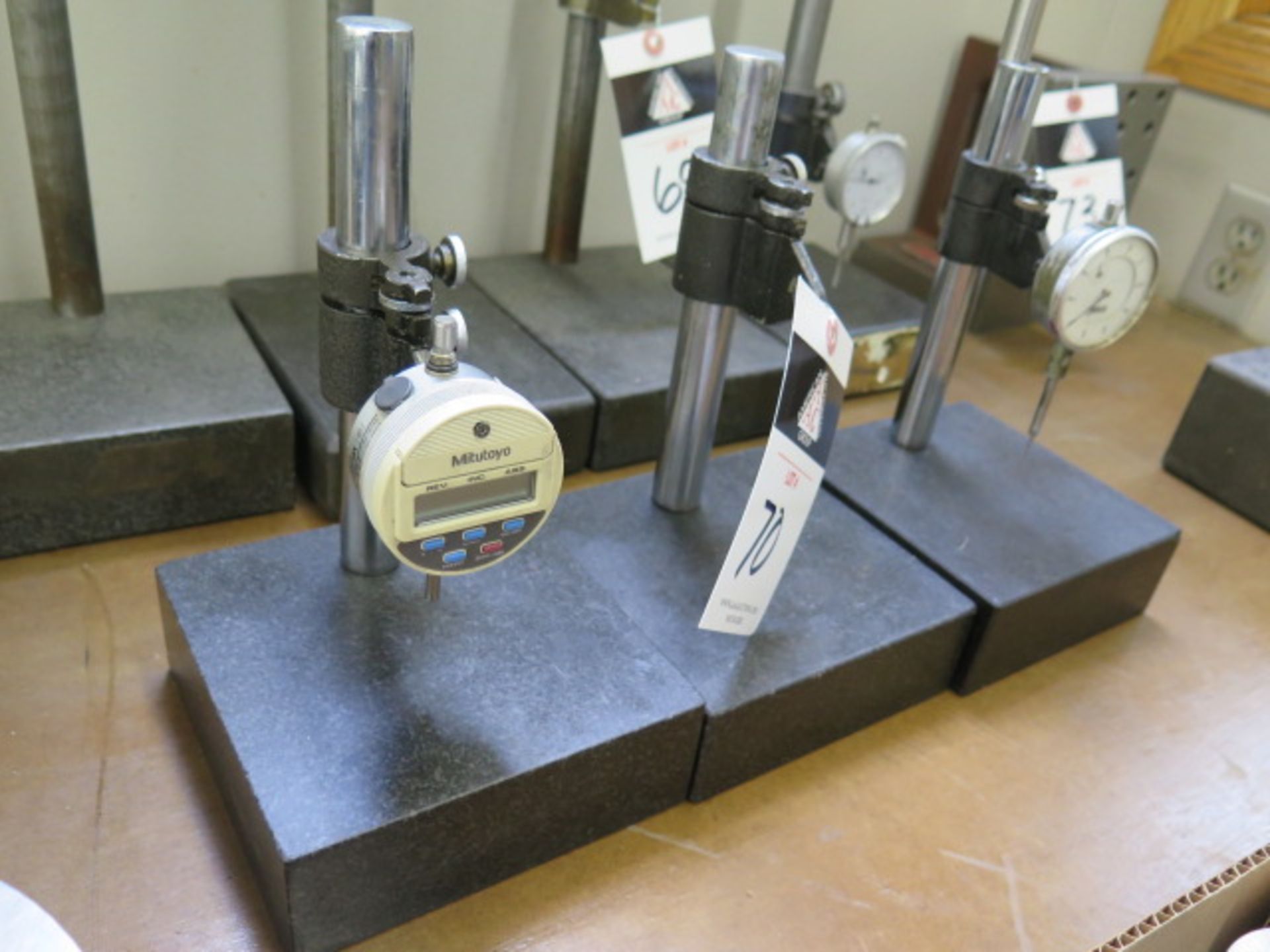 Granite Indicator Bases (3) w/ Digital and Dial Indicators (SOLD AS-IS - NO WARRANTY) - Image 2 of 5