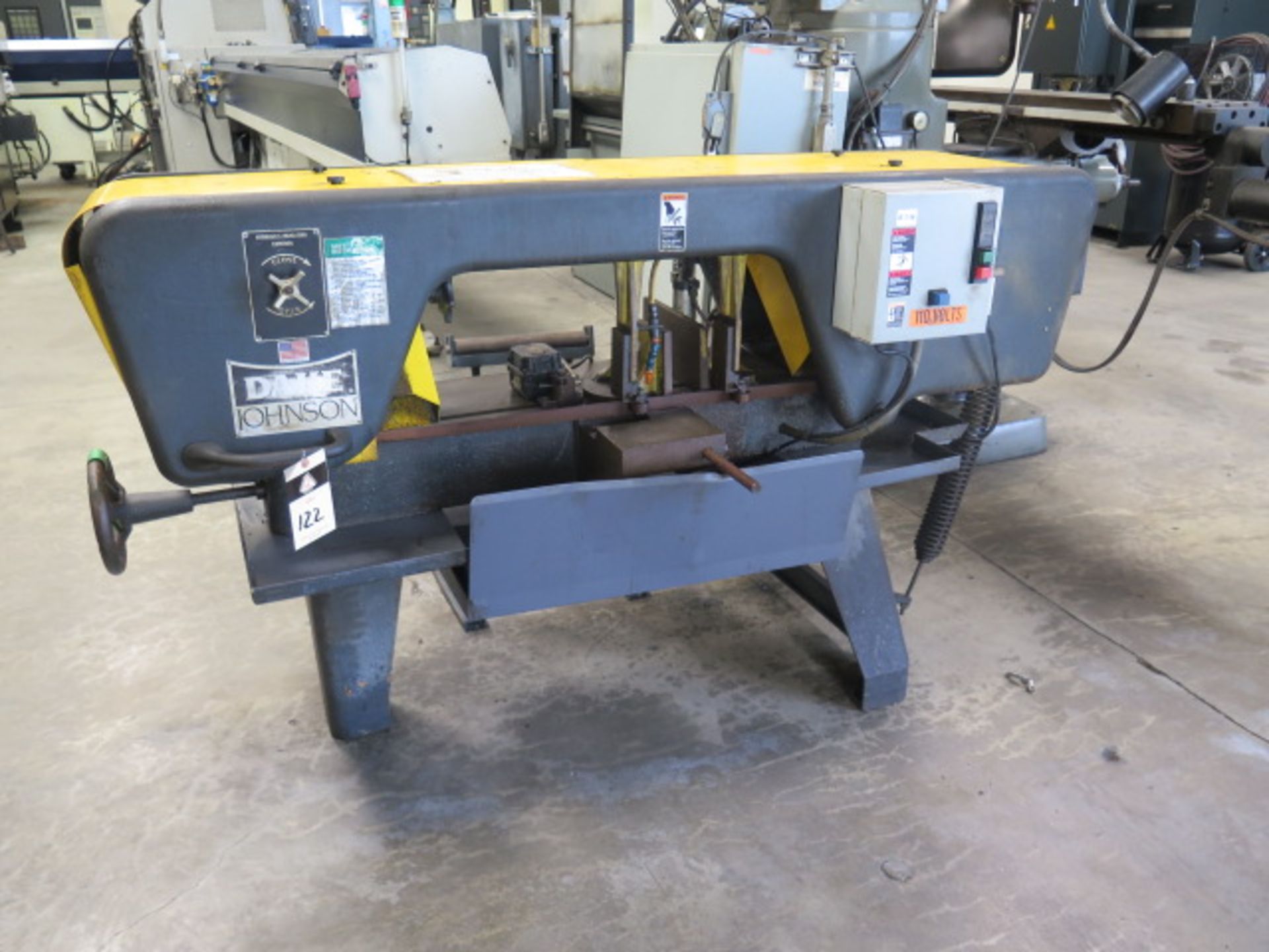 Dake Johnson JH10 10” Horizontal Band Saw s/n 1367359 w/ Manual Clamping, Coolant (SOLD AS-IS - NO