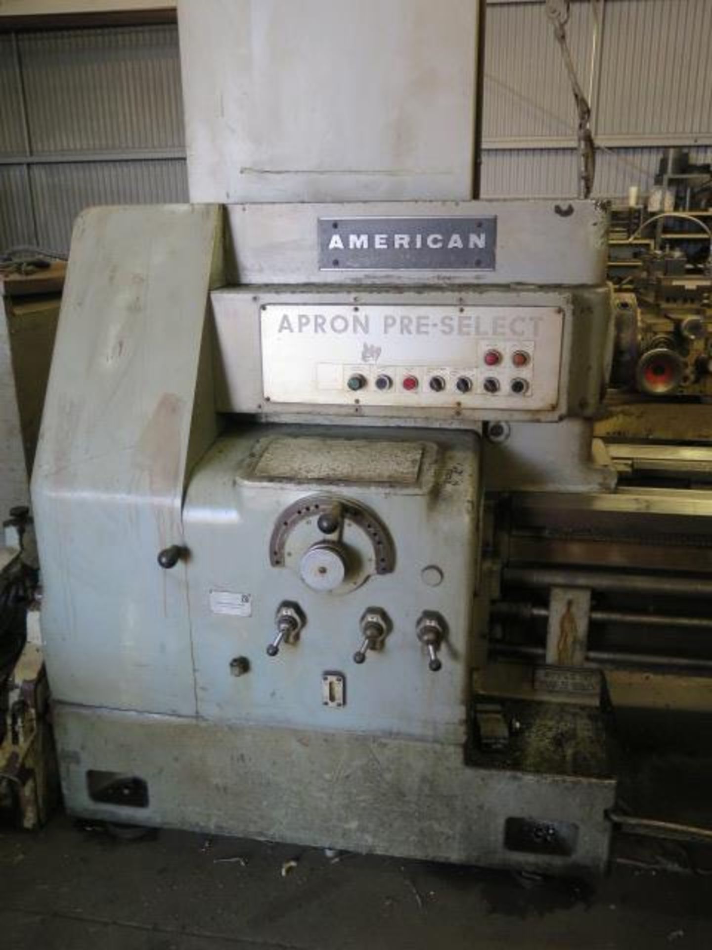 American “Apron Pre-Select” 27” x 120” Lathe w/ Inch Threading, Tailstock, Taper Attach, SOLD AS IS - Image 3 of 15