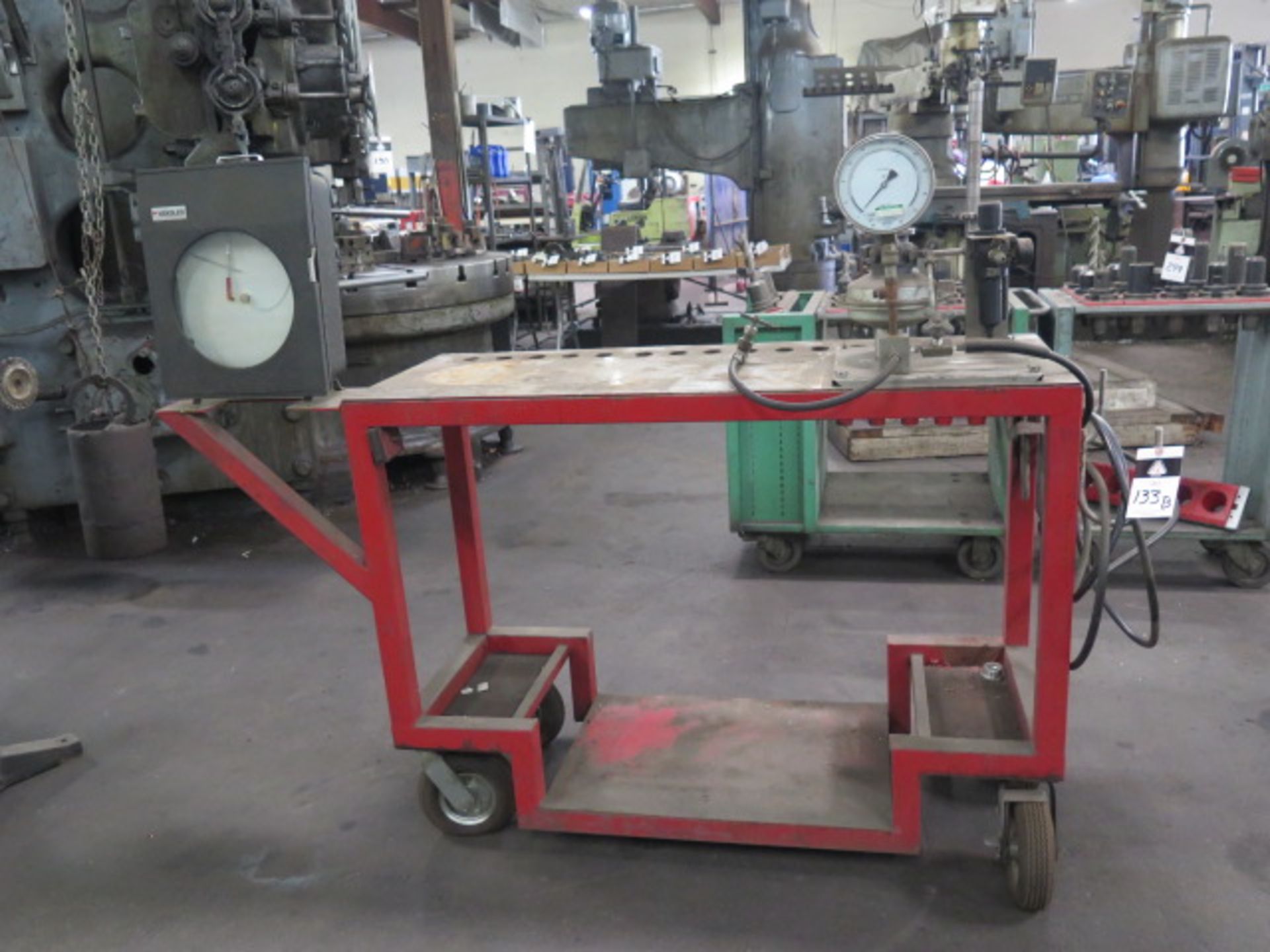 Custom Air-Over-Hydraulic Test Cart w/ Chart Recorder (SOLD AS-IS - NO WARRANTY)