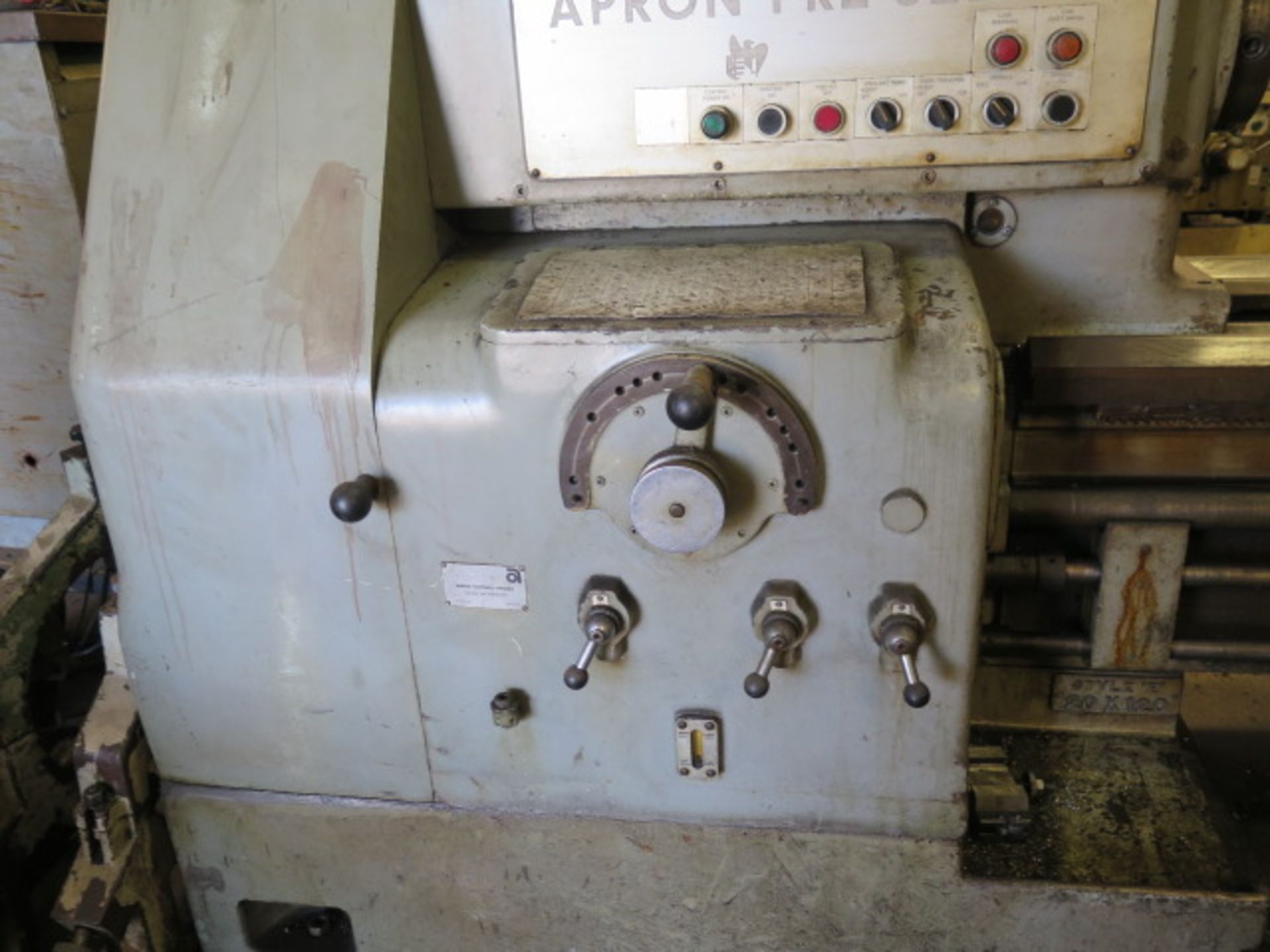 American “Apron Pre-Select” 27” x 120” Lathe w/ Inch Threading, Tailstock, Taper Attach, SOLD AS IS - Image 5 of 15