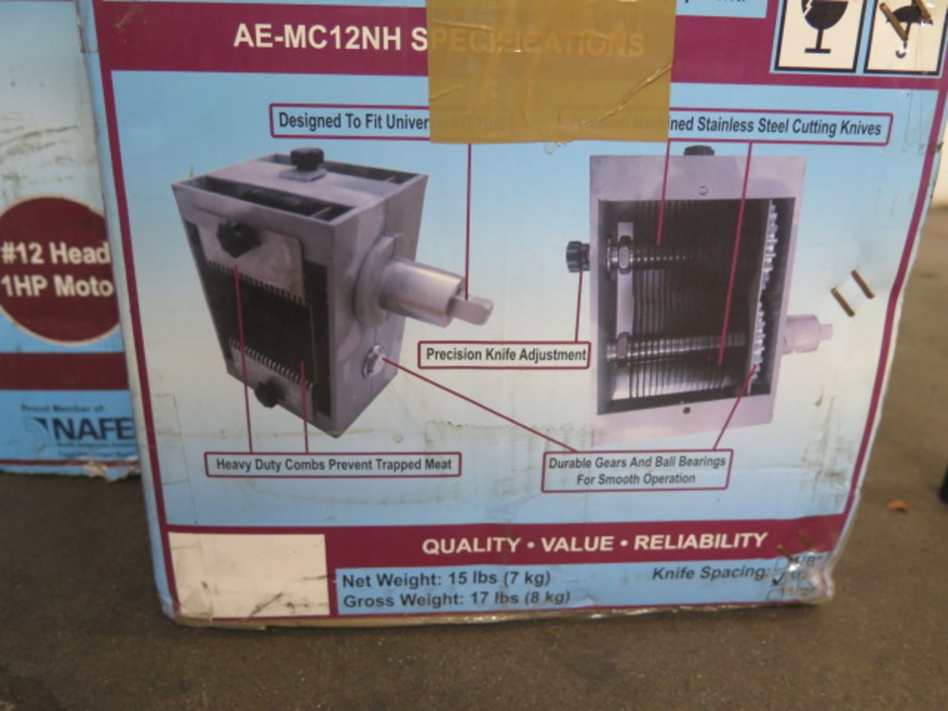 American Eagle AE-G12N Commercial Meat Grinder, AE-MC12NH Commercial Meat Cutter, SOLD AS IS - Image 7 of 10