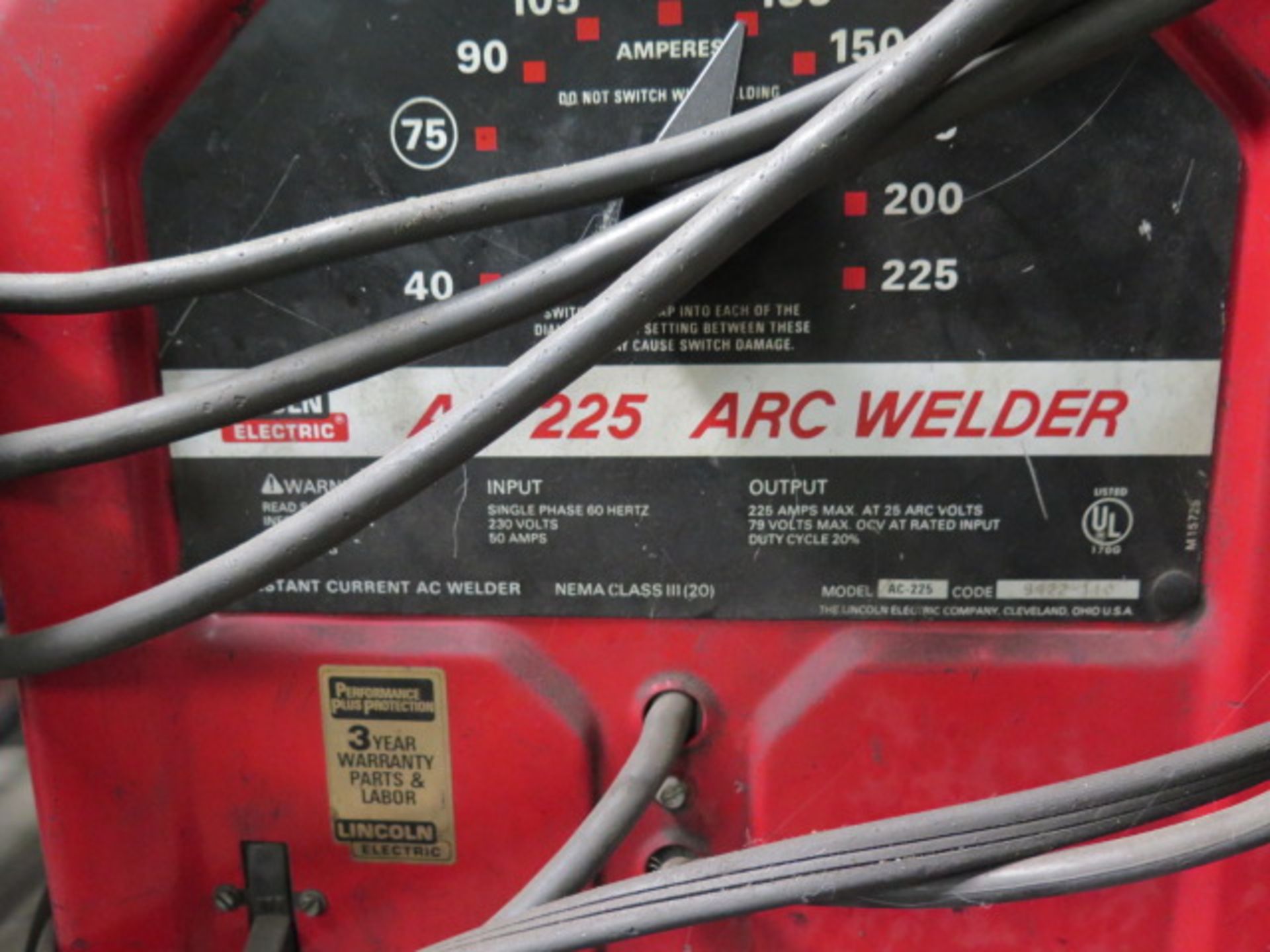 Lincoln AC-225 Stick Welder (SOLD AS-IS - NO WARRANTY) - Image 3 of 3