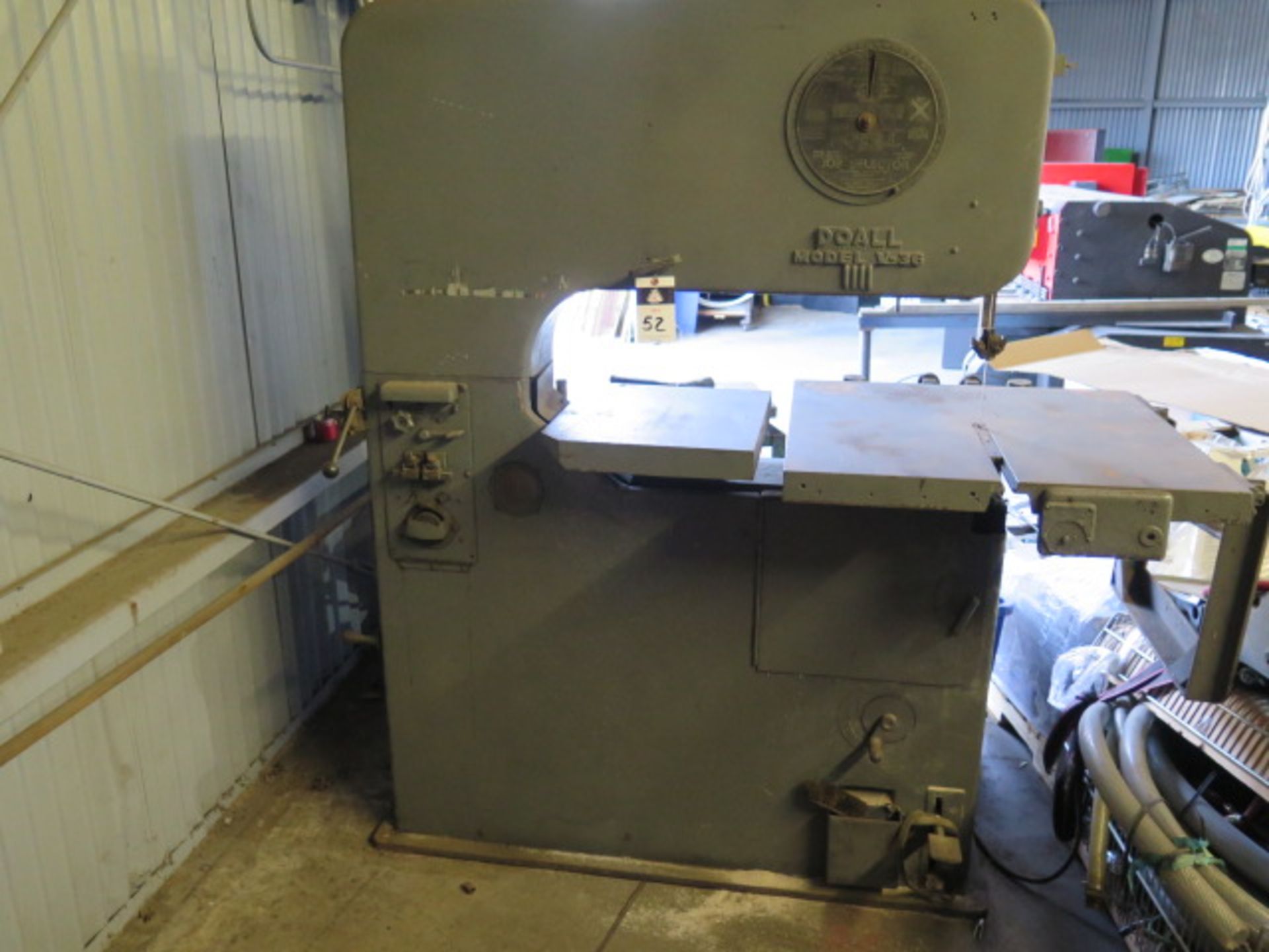 DoAll V-36 36” Vertical Band Saw w/ 30” x 30” Table (SOLD AS-IS - NO WARRANTY)