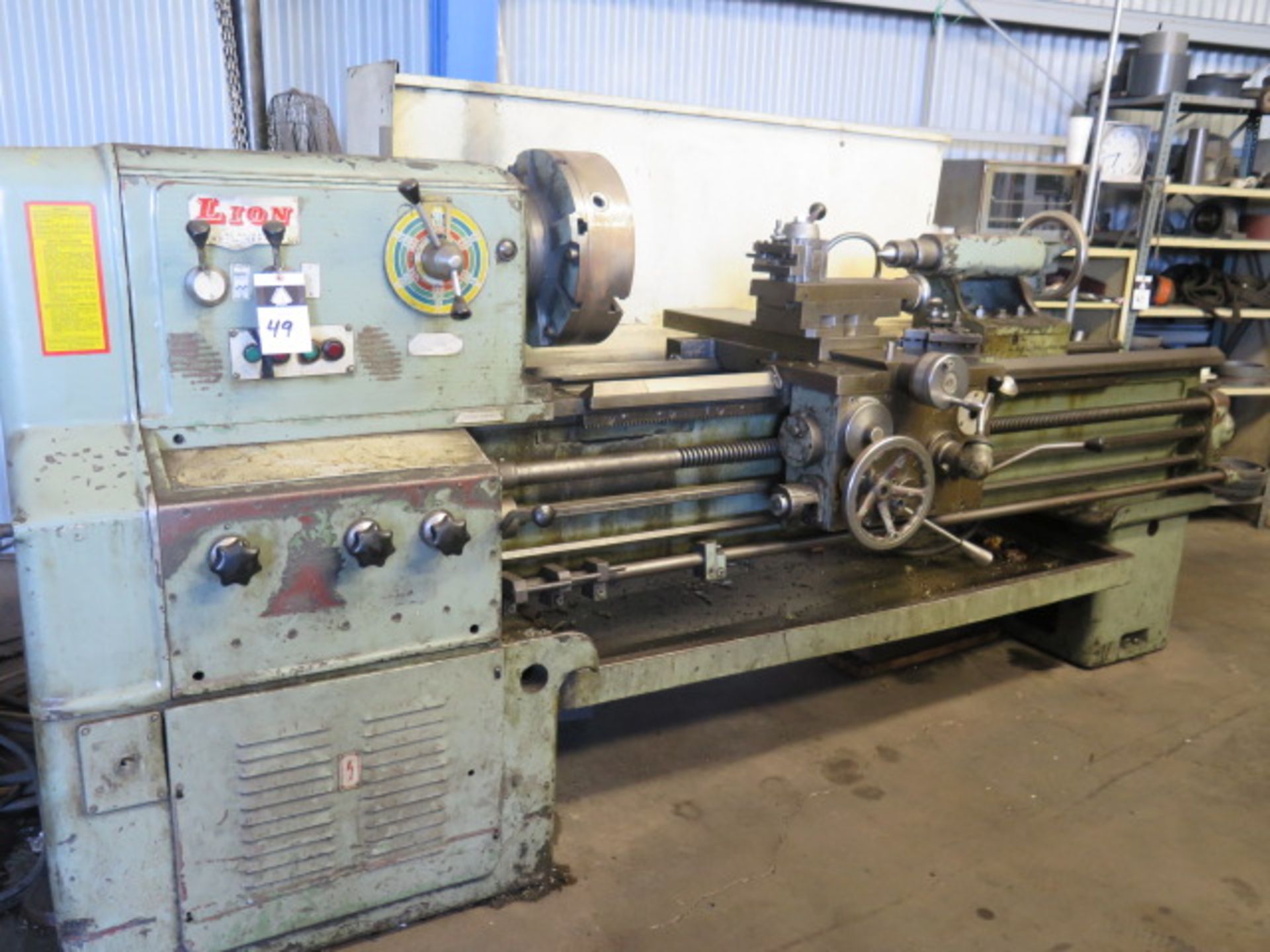 Lyon C10MB 22” x 64” Geared Head Gap Lathe s/n 10206 w/ 16-2000 RPM, 2 7/8” Spindle Bore, SOLD AS IS