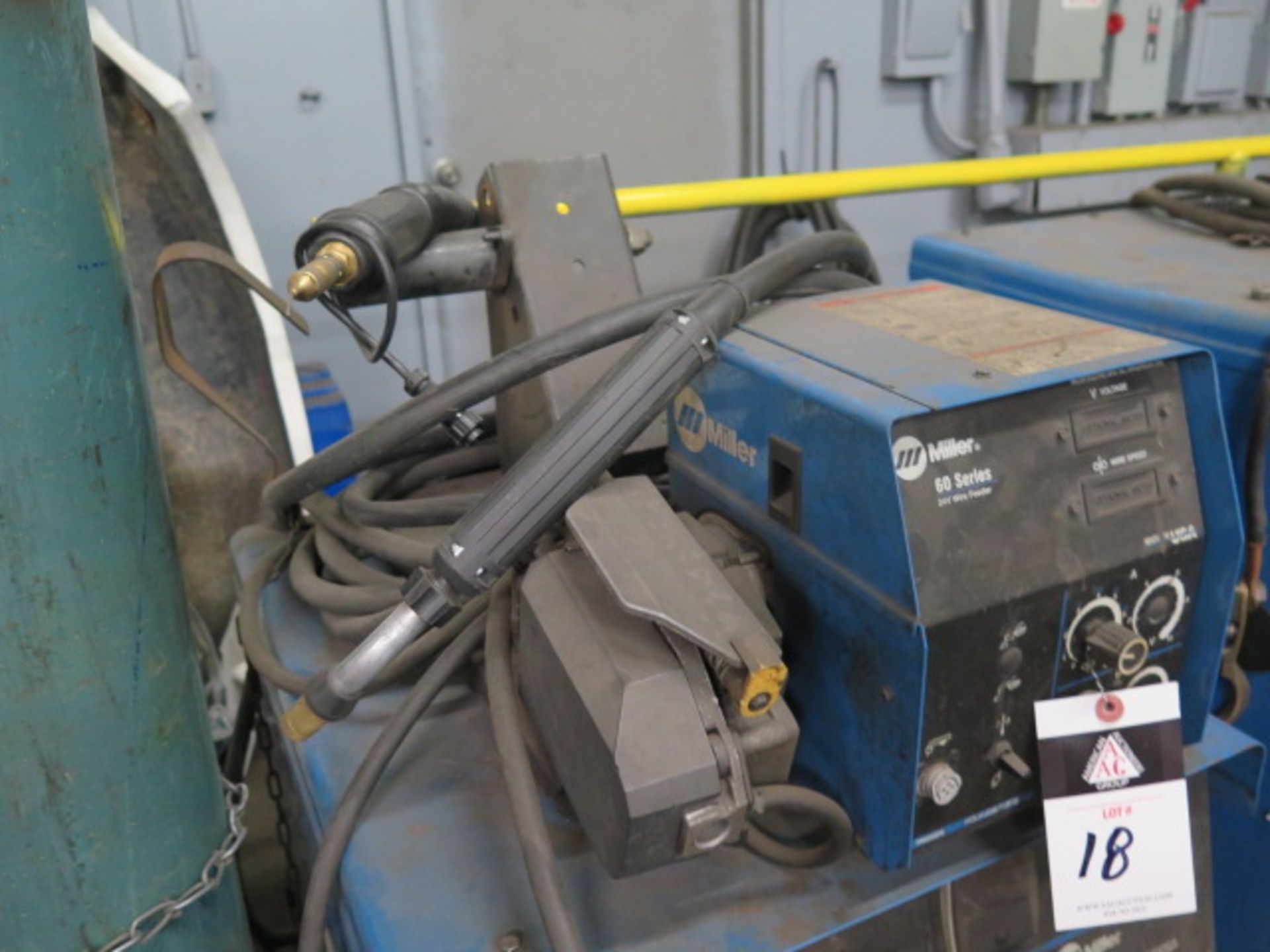 Miller CP-302 CVCV-DC Arc Welding Power Source w/ Miller 60 Series Wire Feeder (SOLD AS-IS - NO - Image 4 of 8