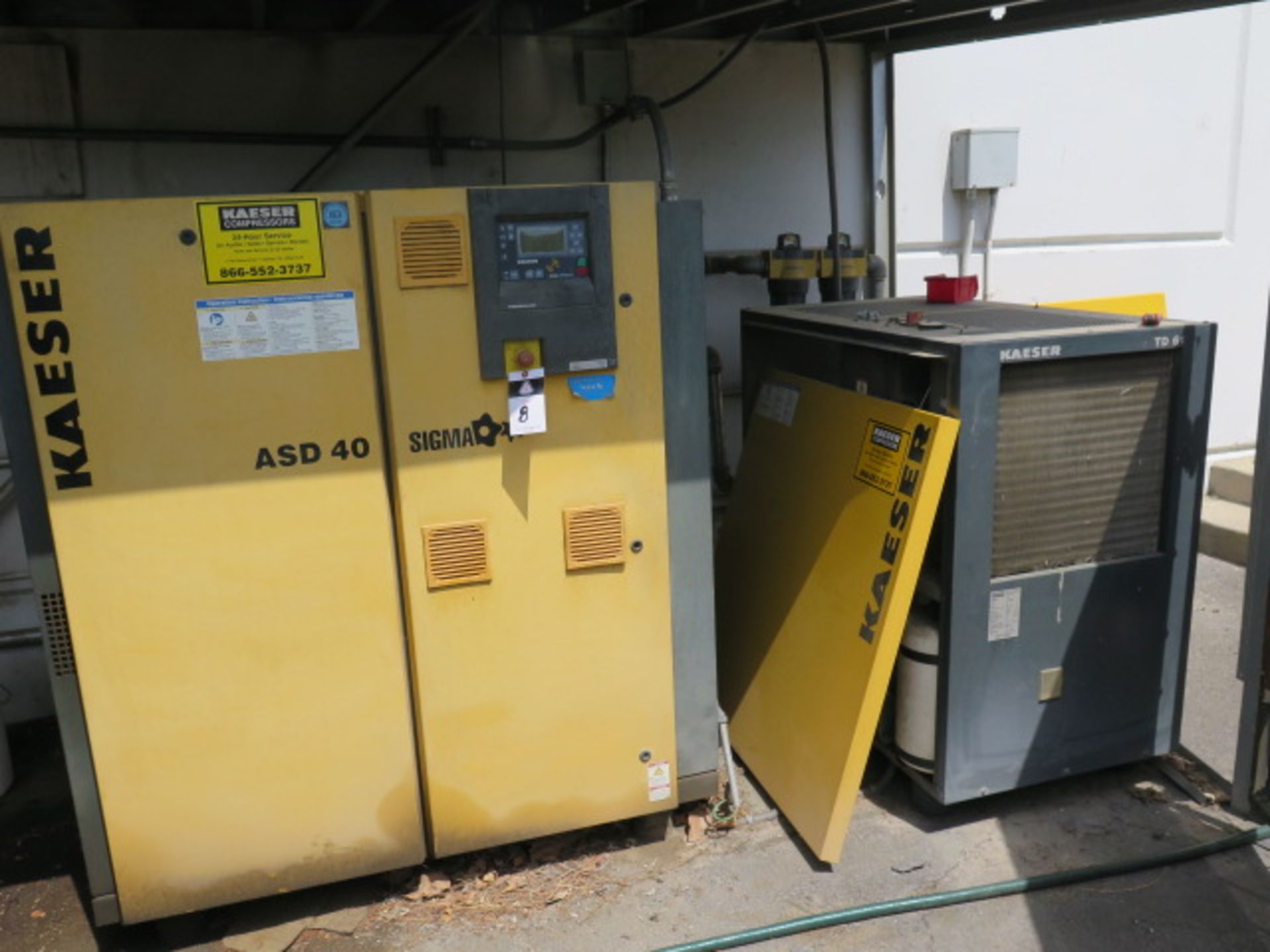 Kaeser ASD40 40Hp Rotary Air Comp s/n 1096 w/ Sigma Control Z Dig Controls, Kaeser TD61, SOLD AS IS - Image 3 of 12