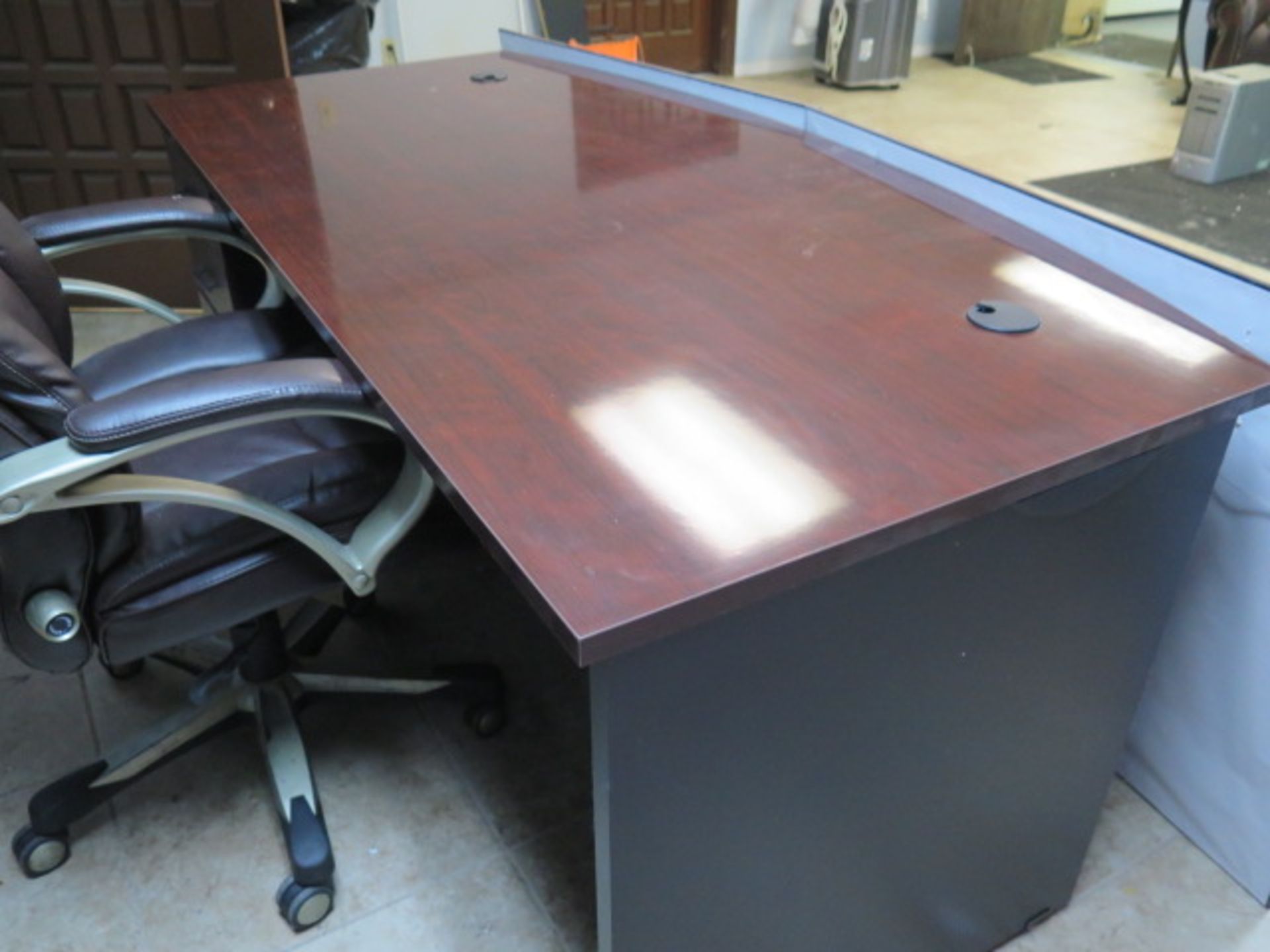 Desk, Credenza, Drafting Table and Pictures (SOLD AS-IS - NO WARRANTY) - Image 3 of 7