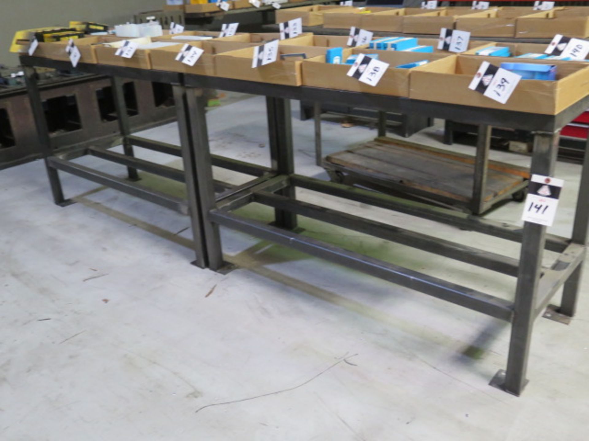 Heavy Duty 24" x 57" x 2" Steel Tables (2) (SOLD AS-IS - NO WARRANTY)