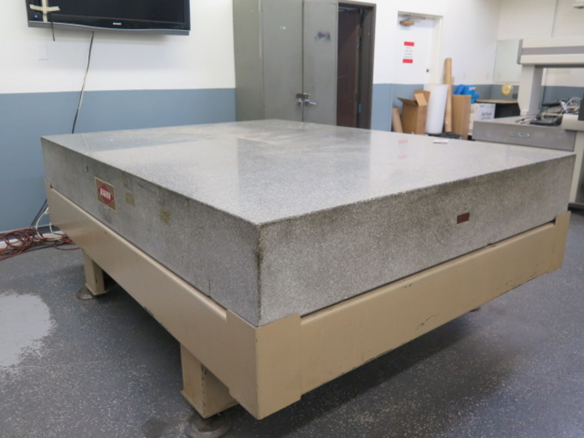 Rahn 72” x 96” x 12” Grade “A” Granite Surface Plate w/ Stand (SOLD AS-IS - NO WARRANTY) - Image 4 of 7