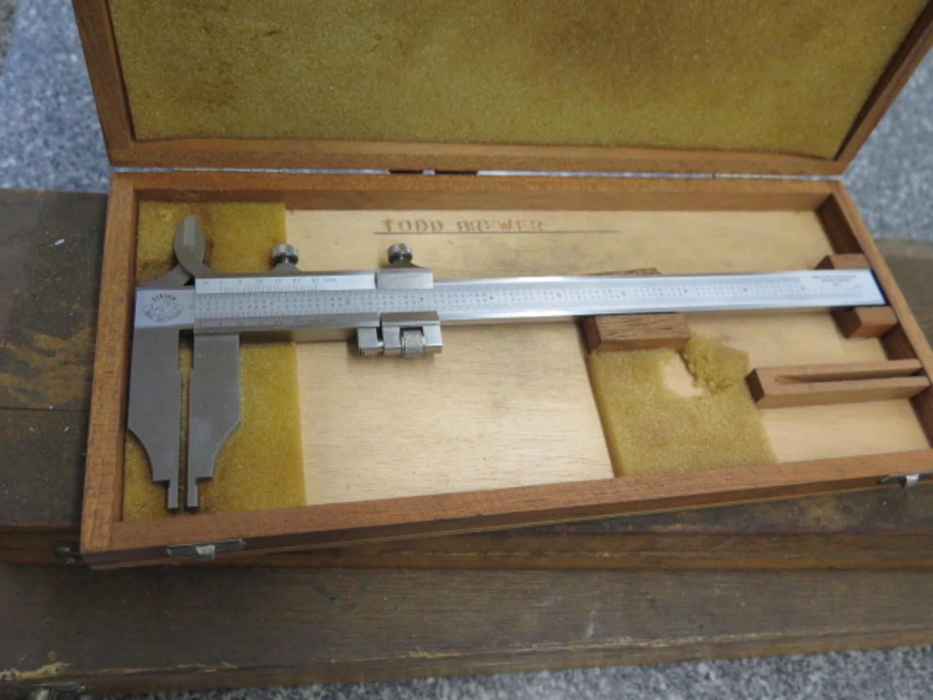 Mitutoyo 18" Vernier Caliper, Starrett 12" Vernier Caliper, Etalon 10" Vernier Caliper and (2) 6" Di - Image 7 of 12