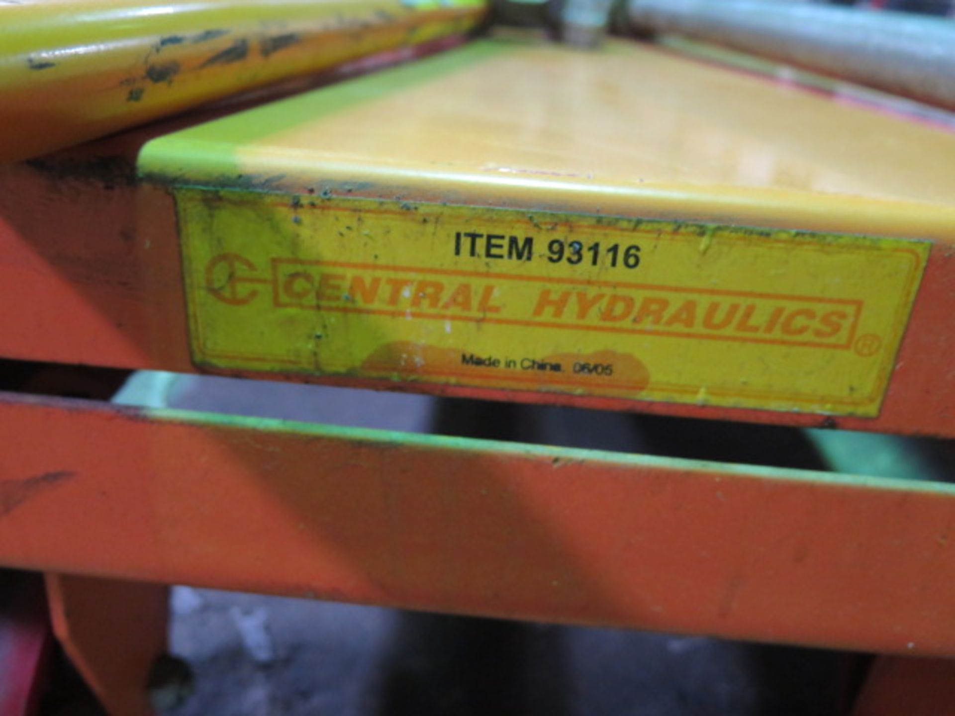 Central Hydraulics Hydraulic Die Lift Cart (SOLD AS-IS - NO WARRANTY) - Image 3 of 3