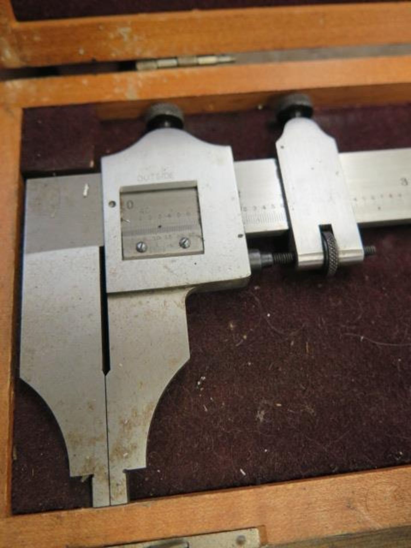 Mitutoyo 18" Vernier Caliper, Starrett 12" Vernier Caliper, Etalon 10" Vernier Caliper and (2) 6" Di - Image 5 of 12